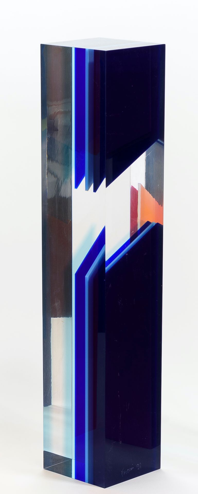 Null 
Jean-Claude FARHI (1940-2012)

Square column (navy blue dominant), 1996 
P&hellip;
