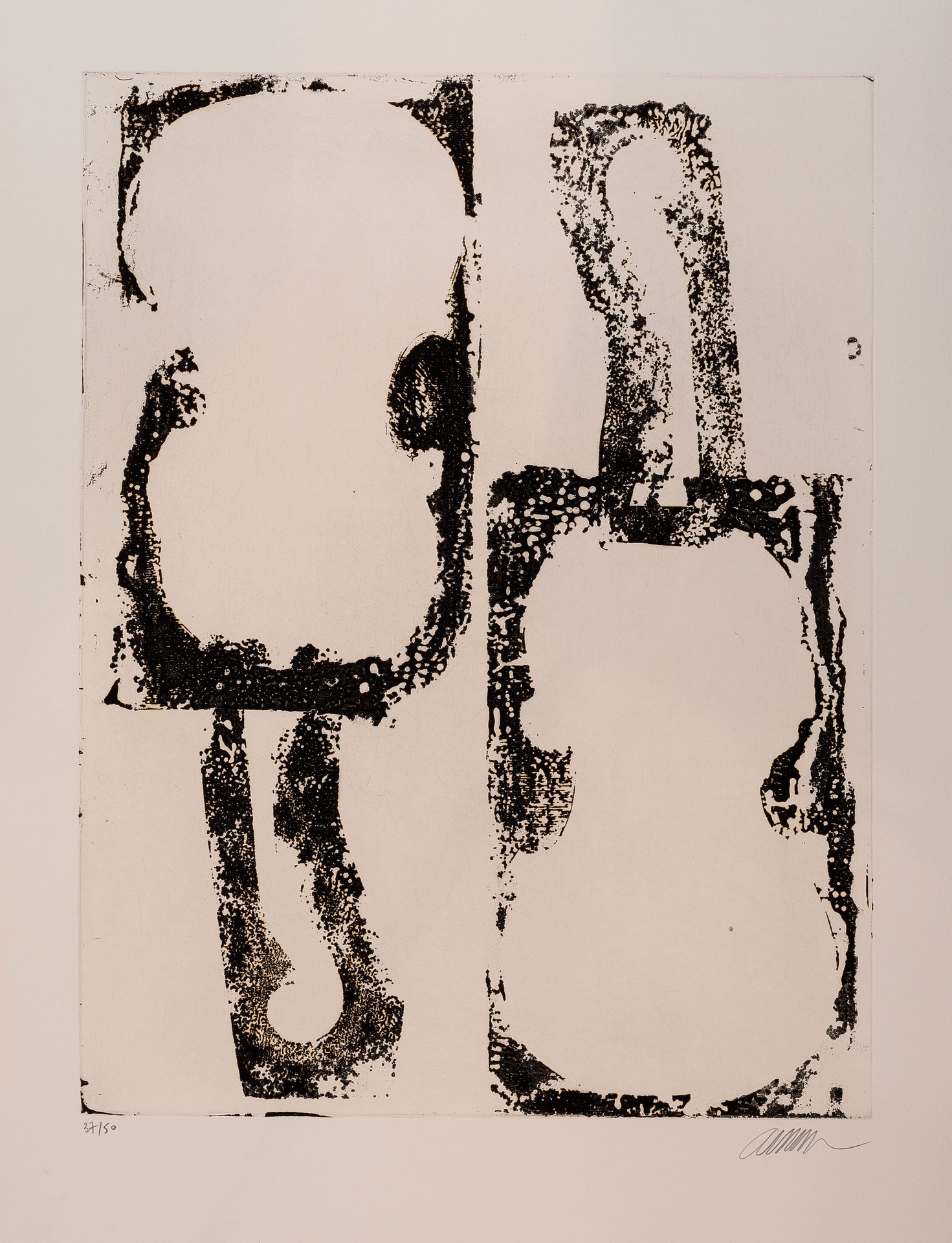Null 阿尔曼(1928-2005)

两把小提琴从头到尾，1989年

黑色的蚀刻画

有签名和编号的37/50

GKM版（瑞典）

81 x 61 cm&hellip;