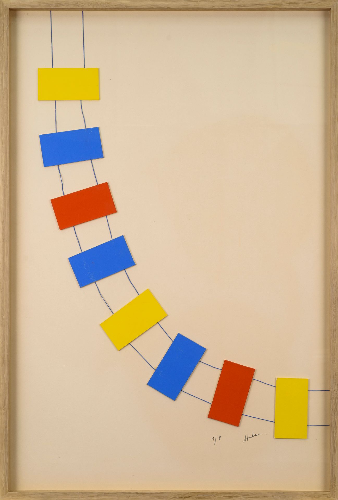 Null 阿尔贝-丘巴克(1925-2008)

几何构成，1980年

有签名和编号的拼贴画 1/8

119 x 78 cm

有框