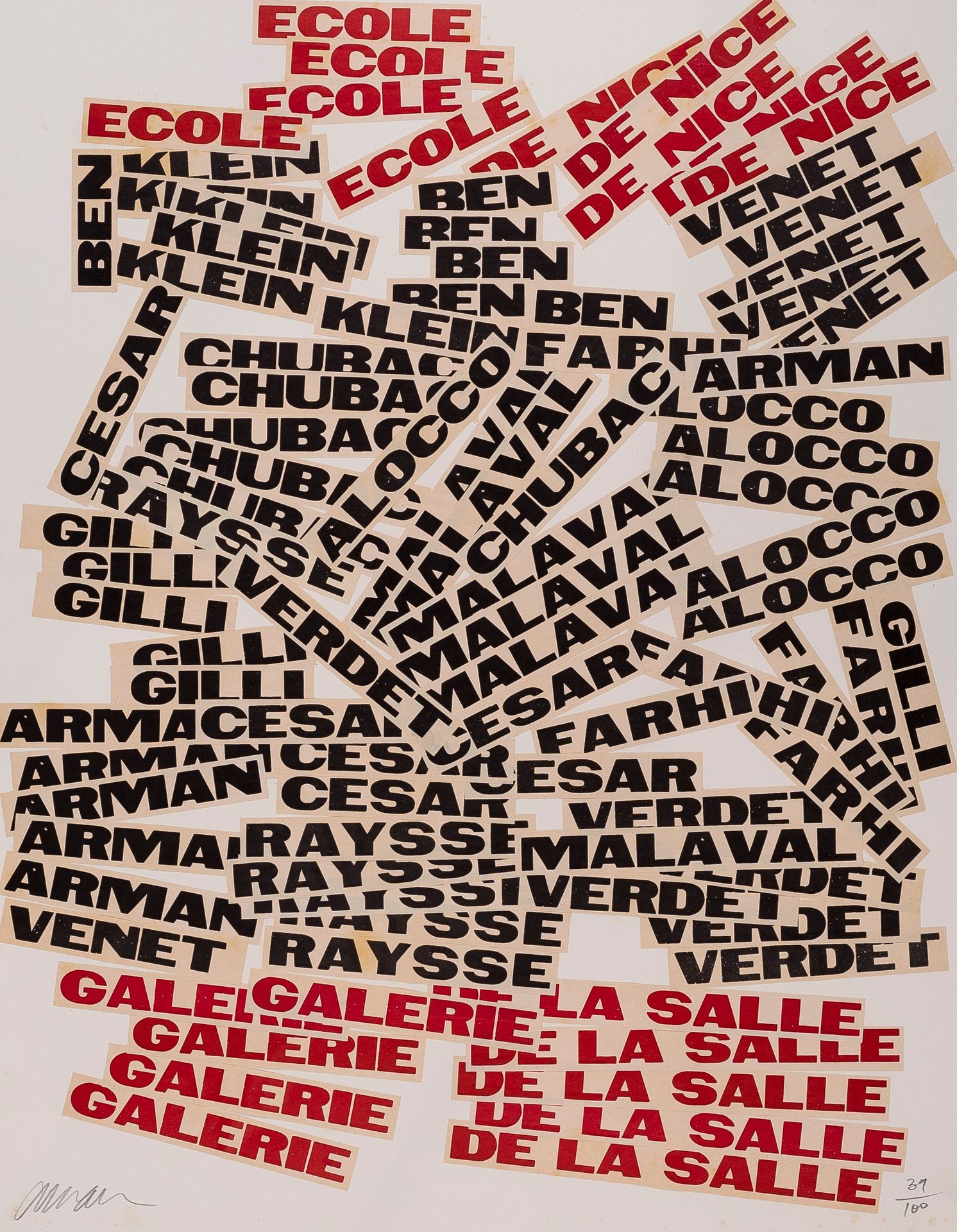 Null ARMAN (1928-2005)

School of Nice, 1972

Print with collage of labels in tw&hellip;