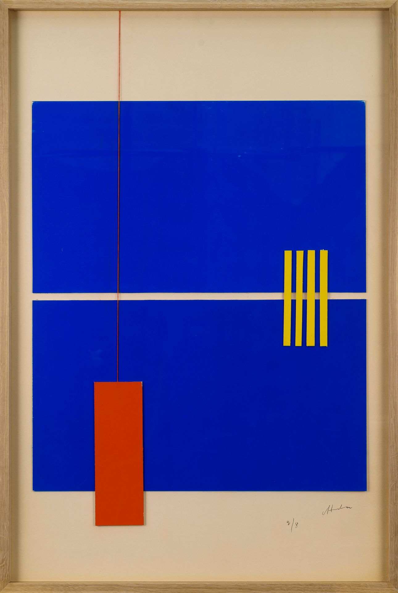 Null 阿尔贝-丘巴克(1925-2008)

几何构成，1980年

有签名和编号的拼贴画 2/8

119 x 78 cm

有框