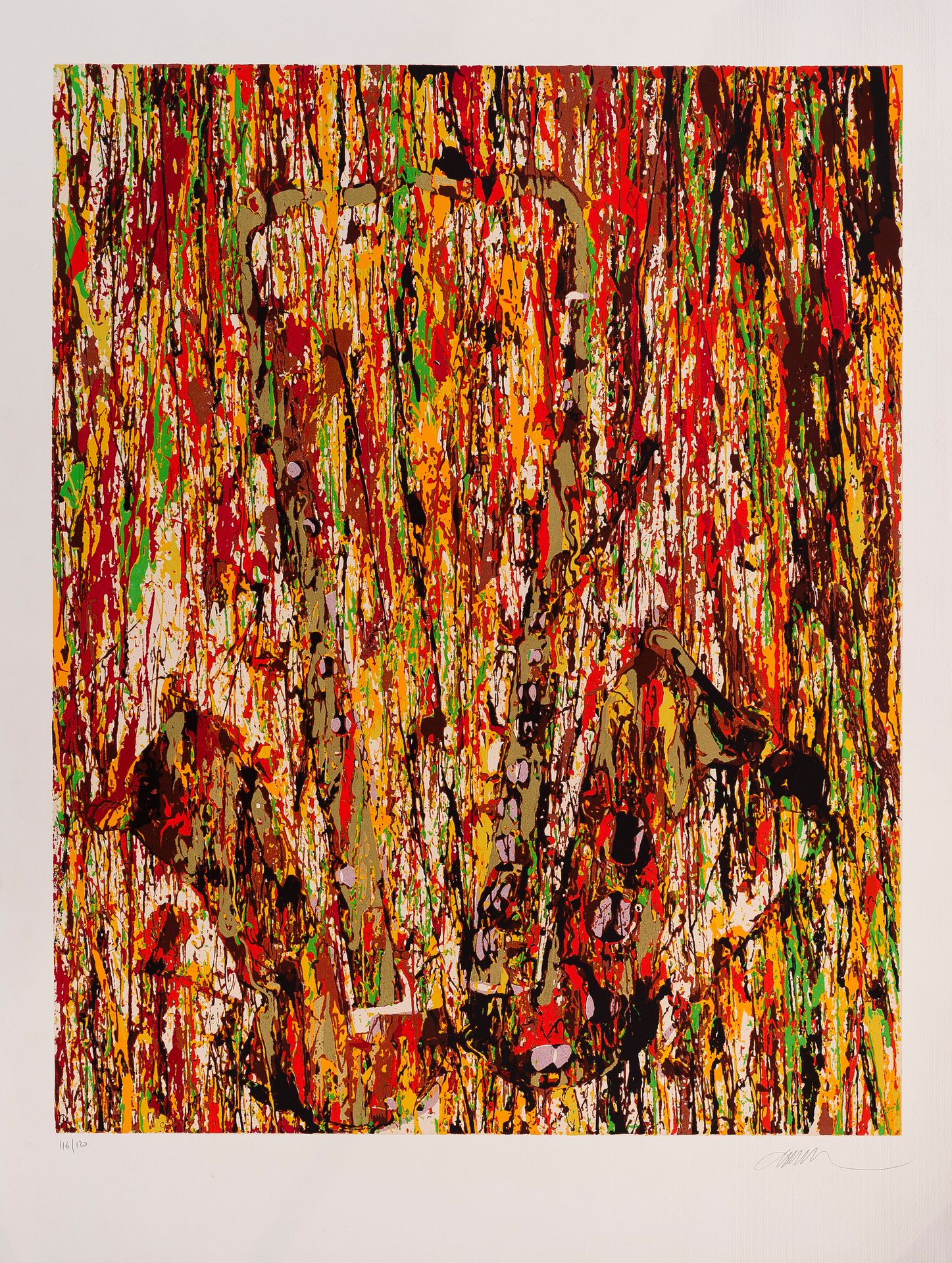 Null 阿尔曼(1928-2005)

萨克斯风和油漆流

石版画

有签名和编号的116/120

104 x 78 cm