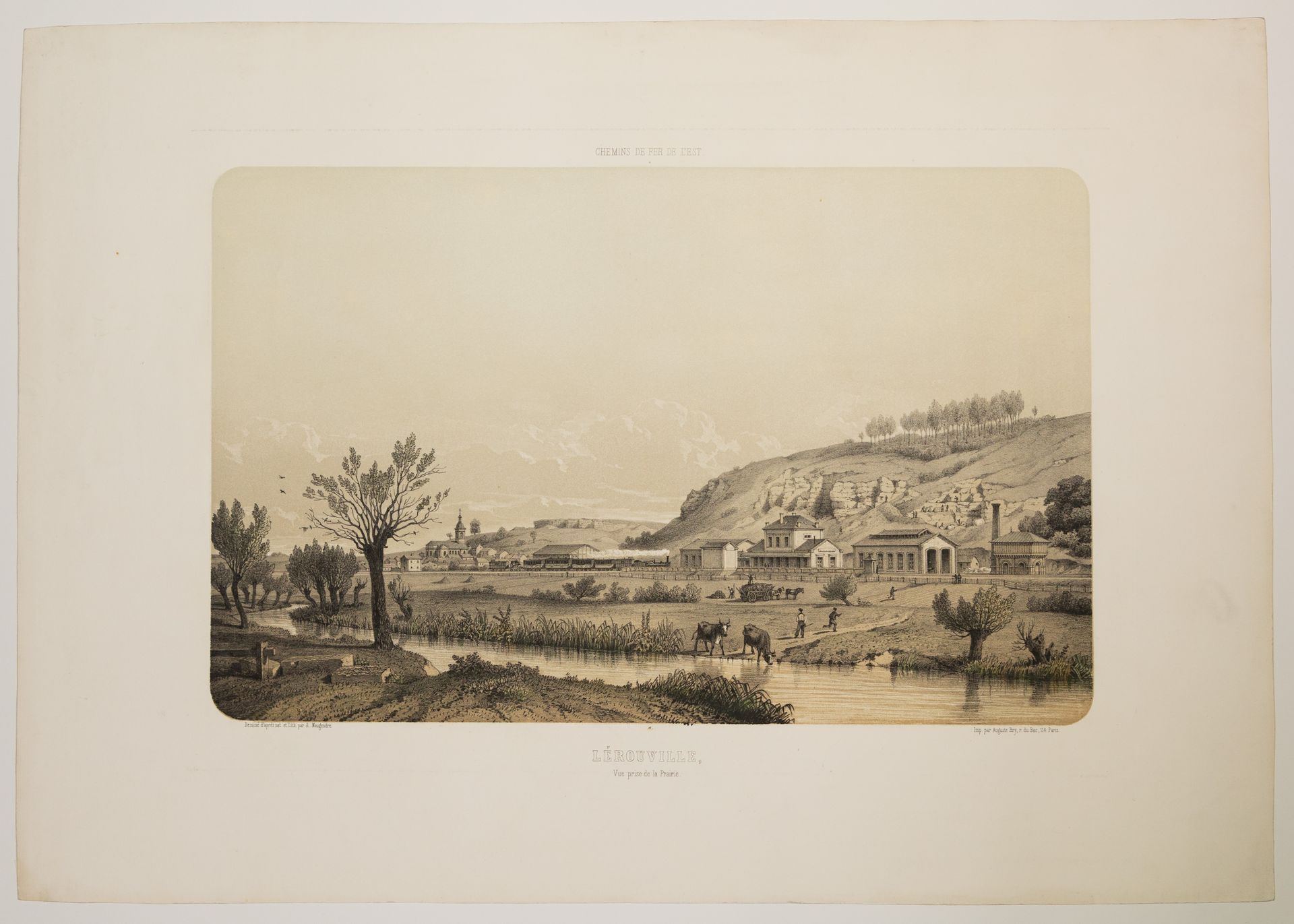 Null 19 - MEUSE. "LÉROUVILLE, view taken from the Prairie. Series "Chemins de Fe&hellip;