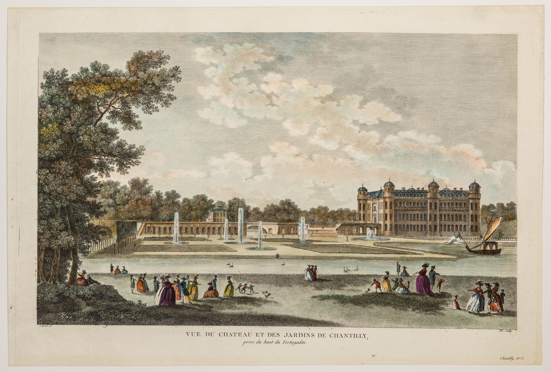 Null 59 - OISE. CHANTILLY. "View of the Castle and Gardens of CHANTILLY, taken f&hellip;