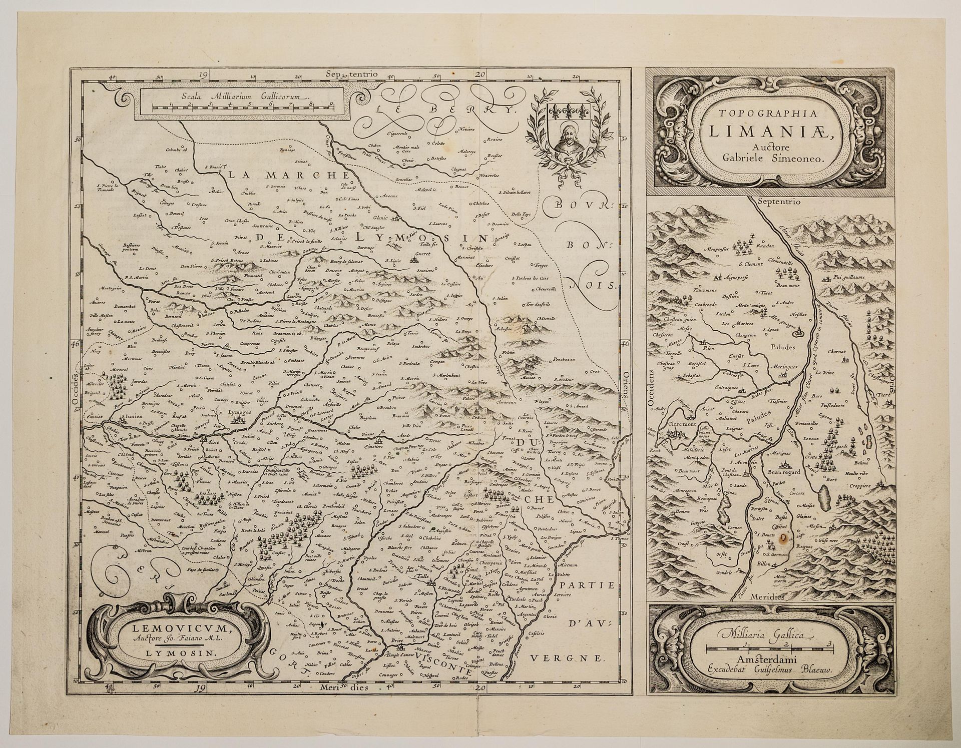 Null 98 - Karte 17. Jh.: LE LIMOUSIN LA LIMAGNE (Zentrum der Auvergne) Lemovicum&hellip;