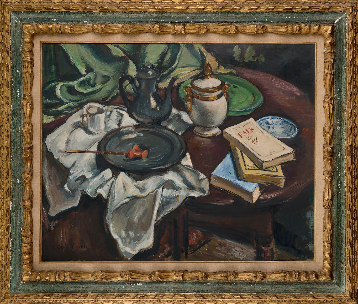 Null 
Achille-Emile Othon FRIESZ (1879-1949) 工作室里的静物，约1943年 布面油画 左下角签名 65 x 81 c&hellip;