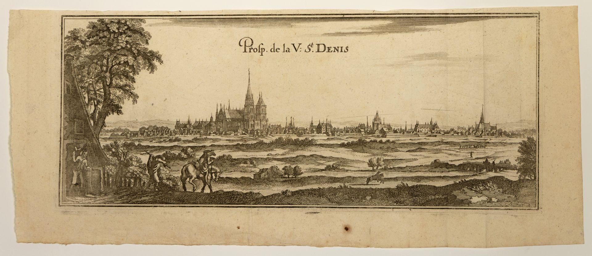 Null 塞纳-圣丹尼斯。17世纪的圣丹尼斯景观。(及其大殿) (17 x 40 cm) 条件 A-