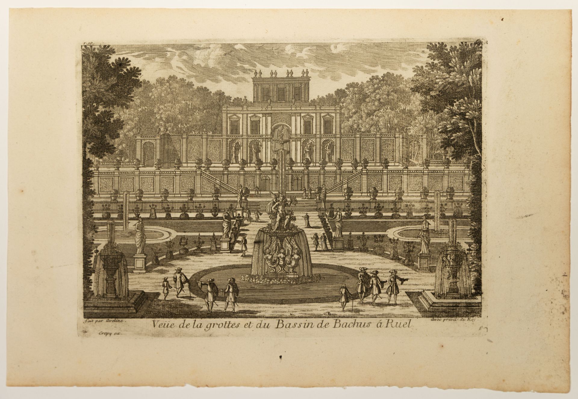 Null RUEIL-MALMAISON. "View of the Grotto and the BACCHUS POND in Ruel." Made by&hellip;