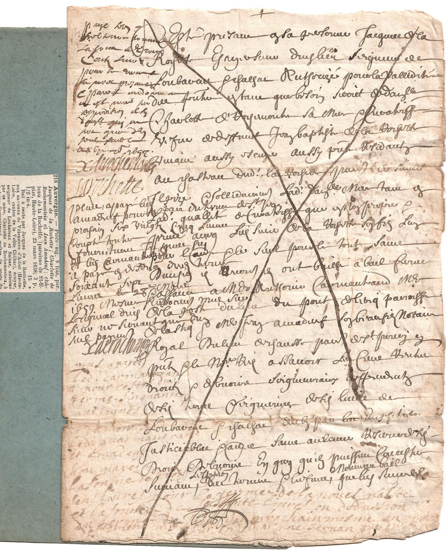 Null 高纬度地区。圣伊拉皮兹。纯纸片，1658年3月23日在罗塞特城堡（圣伊拉皮兹教区）起草，3页，4页。Loubarenc和Salsac领主Jacques&hellip;
