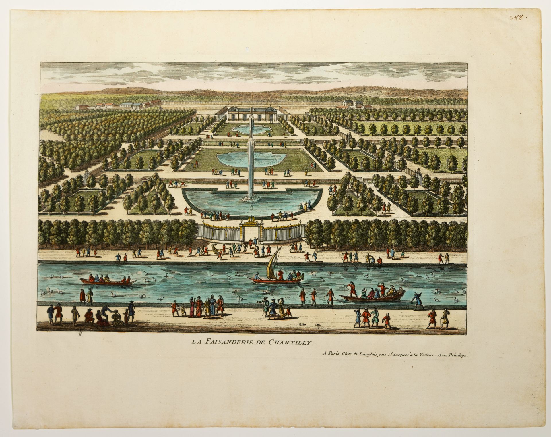 Null OISE. CHANTILLY. "The FAISANDERIE of CHANTILLY. Engraved by Gabriel PÉRELLE&hellip;