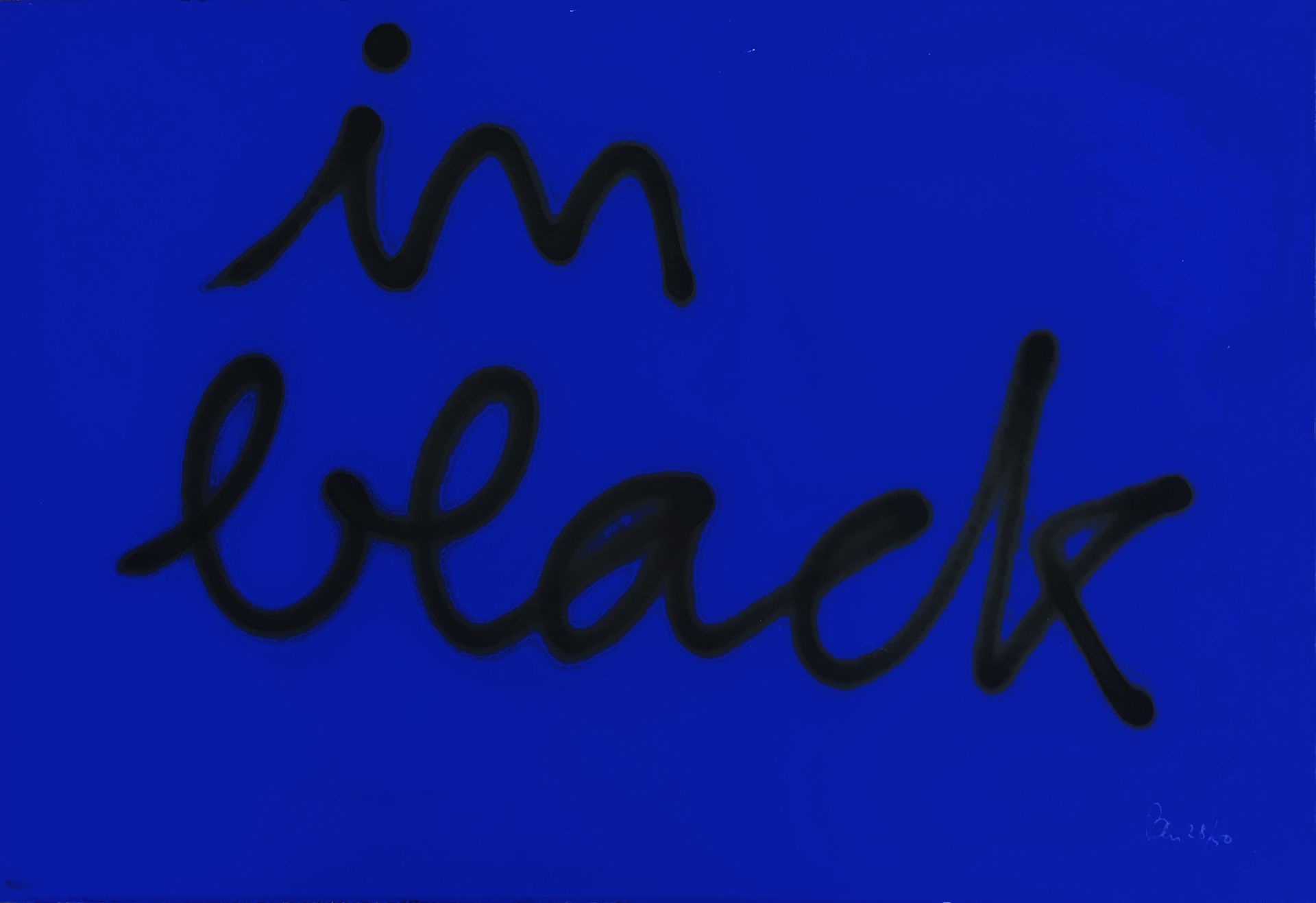 BEN VAUTIER (ne en 1935) 黑色，1976年
纸上丙烯喷雾
铅笔签名并编号28/50
1976年在瑞典制作的手工版
47 x 70 cm
&hellip;