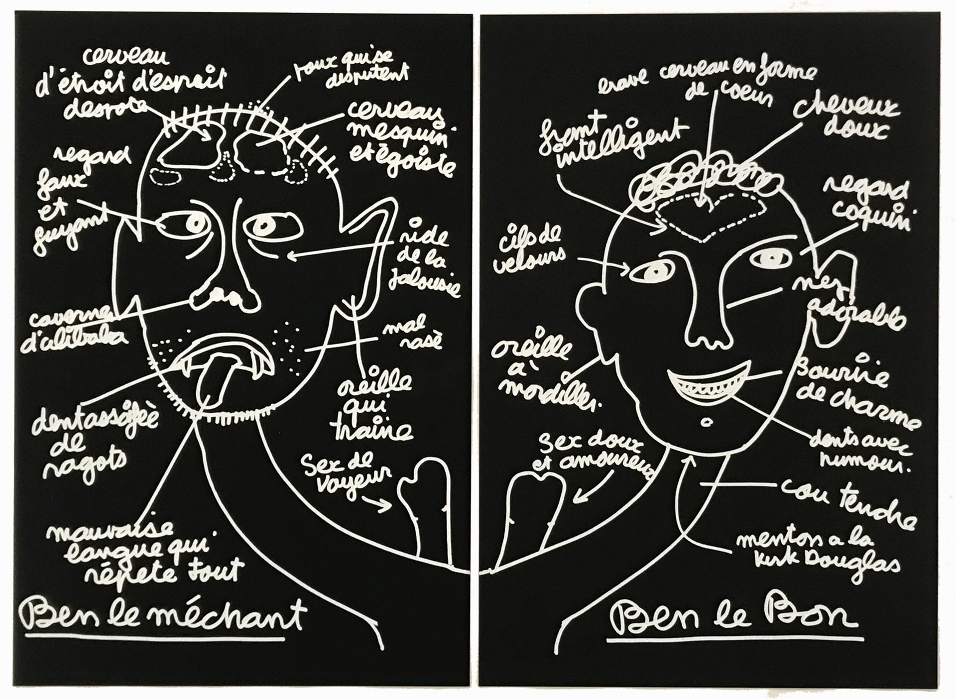 BEN VAUTIER (ne en 1935) Ben le Bon/Ben le Méchant, 1995
Zwei Siebdrucke auf sch&hellip;