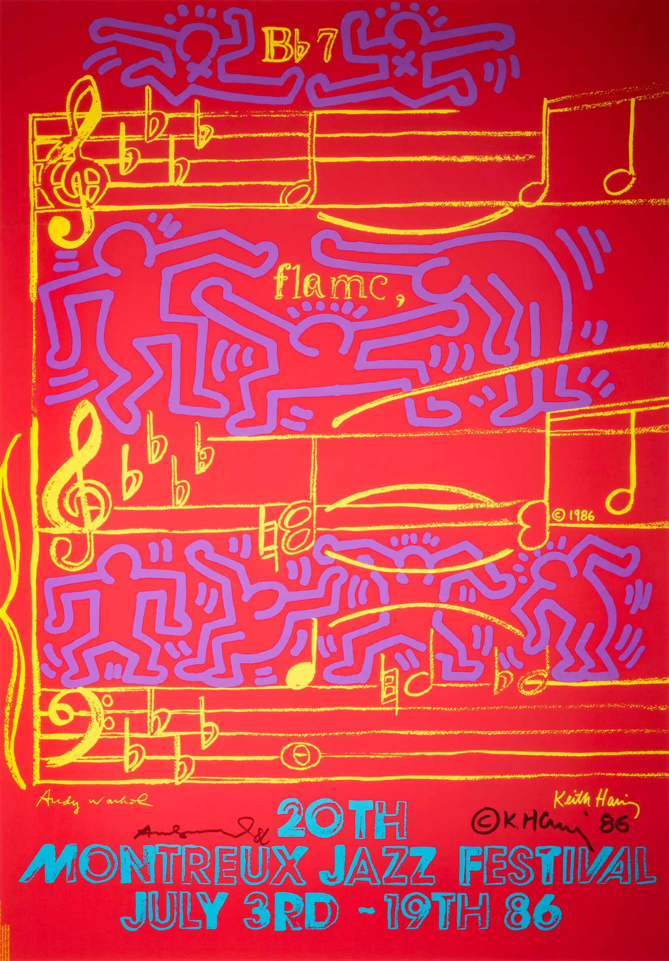 Andy WARHOL (1928-1987) & Keith HARING (1958-1990) 
*第20届蒙特勒爵士音乐节，1986年



海报上有A&hellip;