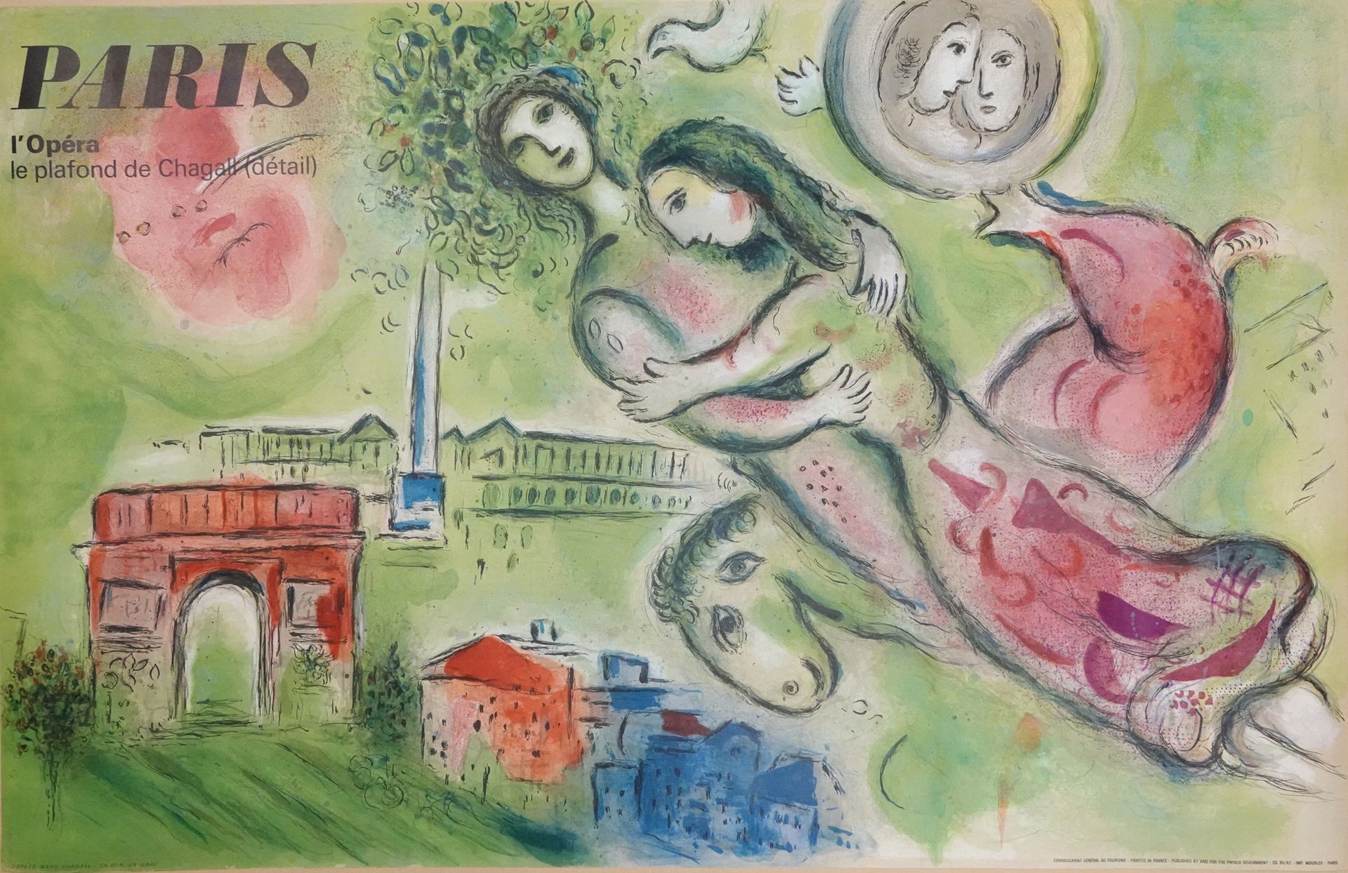 Marc CHAGALL (1987-1985), d'apres Paris, L'Opéra, le plafond de Chagall, circa 1&hellip;