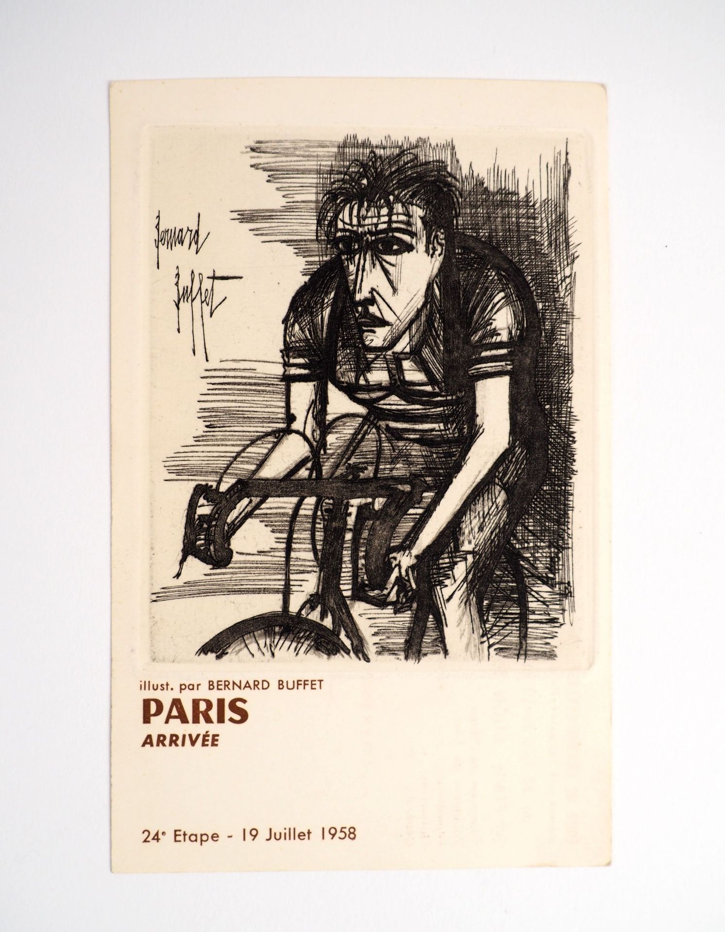 Null 骑行/旅游/安吉蒂尔/自助餐。这张来自Foret editions的新明信片是1958年巡回赛出版物的巅峰之作。在巴黎的终点，由伯纳德-巴菲特（192&hellip;
