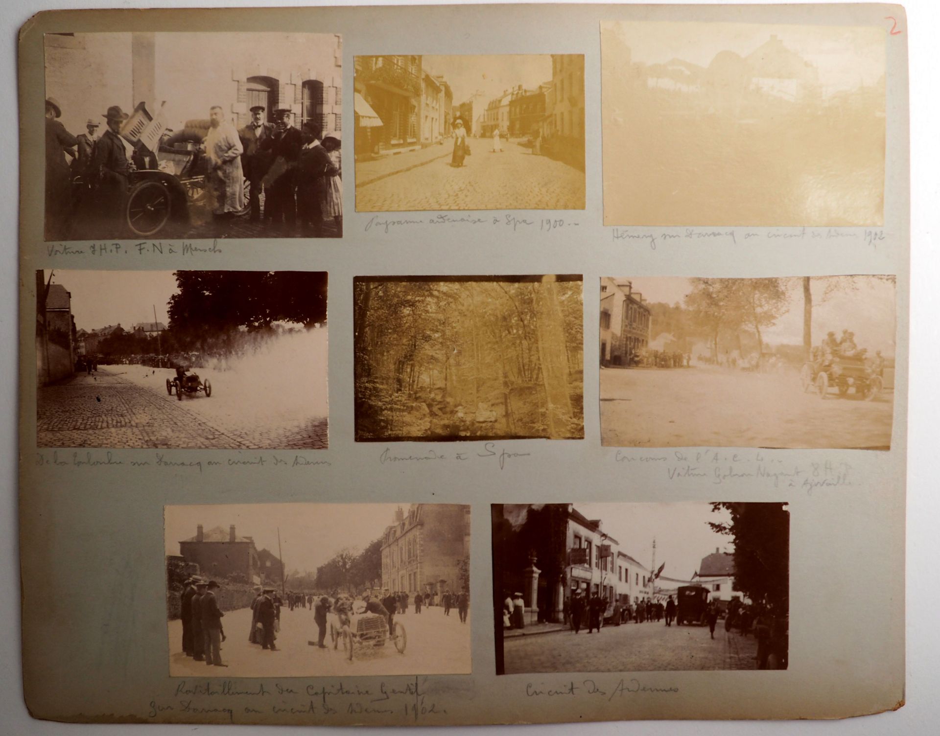 Null 汽车/史前/阿登纳/利德克尔克/温泉/一套14张原始照片（由私人制作？a) 6个中型（6.5x10.5），1904年，Liedekerke锦标赛（Fi&hellip;