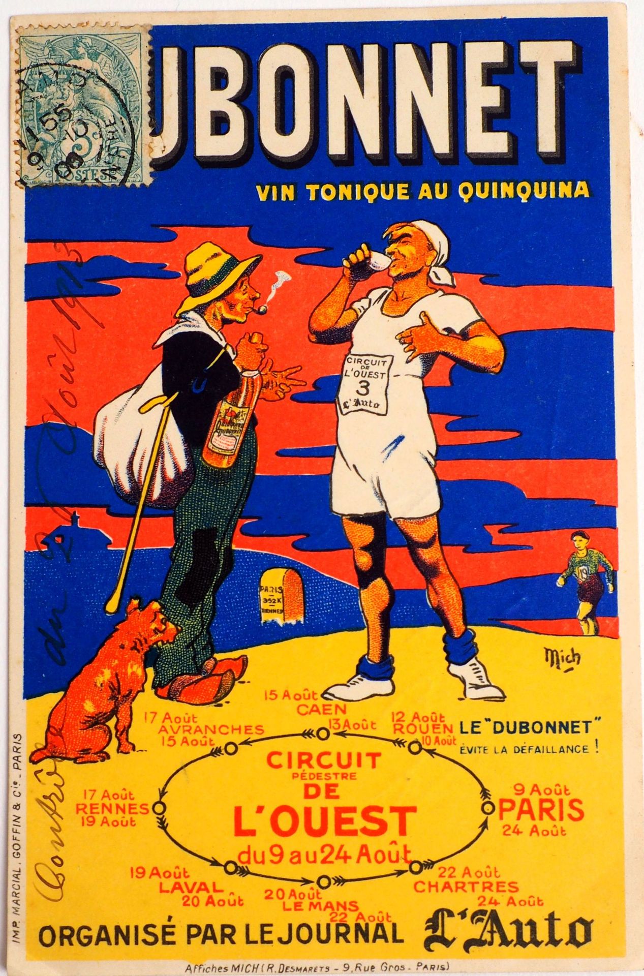 Null 竞技体育/杜邦尼特/欧斯特赛道/雷恩/卡恩/鲁恩/查特雷斯/米奇/兴奋剂。1913年8月9日至24日，"L'Auto "组织的 "Circuit de&hellip;