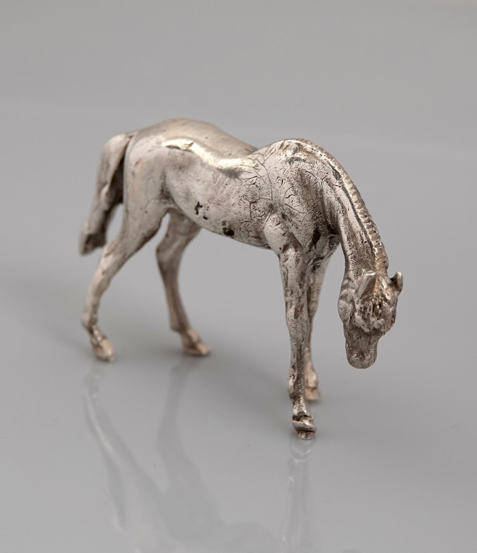 Null Horse, silver 925 MM, dimensions 7x 4.5 cm, Minerve hallmark, weight: 85gr.&hellip;