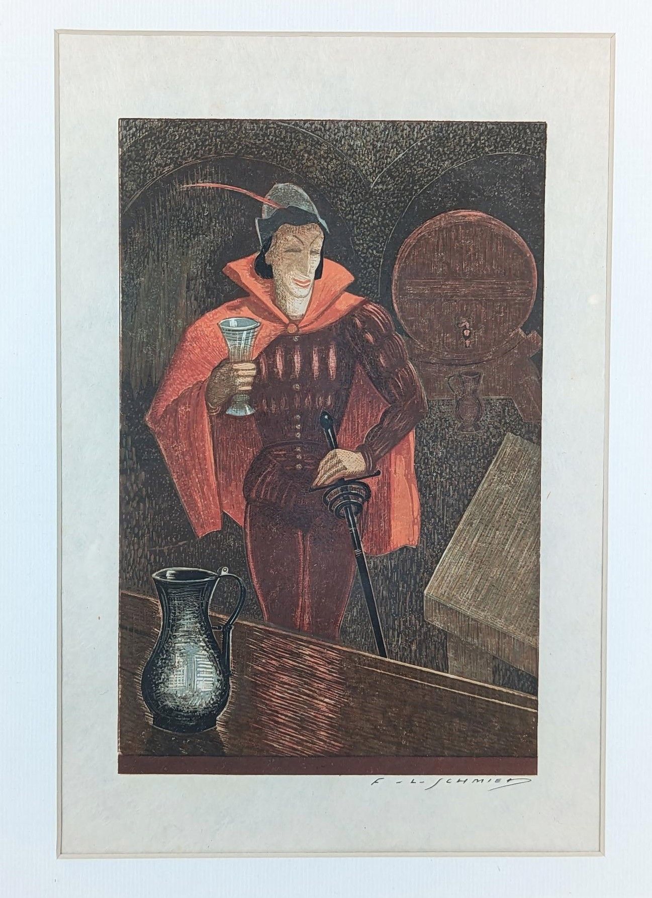 Null 弗朗索瓦-路易-施密德(1873-1941)
歌德《浮士德》插图
日本纸上的彩色雕版画
29 x 19 厘米