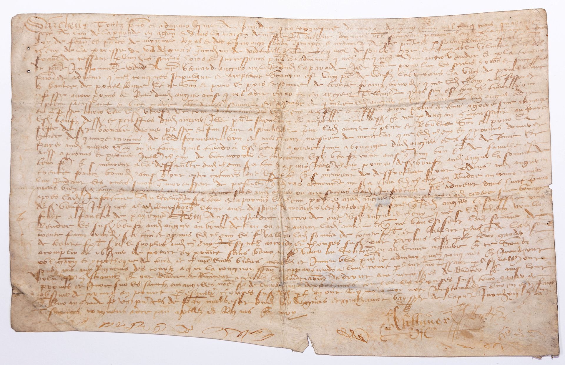 Null LOT-ET-GARONNE. Pergament (30 x 31,5) vom 14. Juni 1547, betreffend die Sta&hellip;