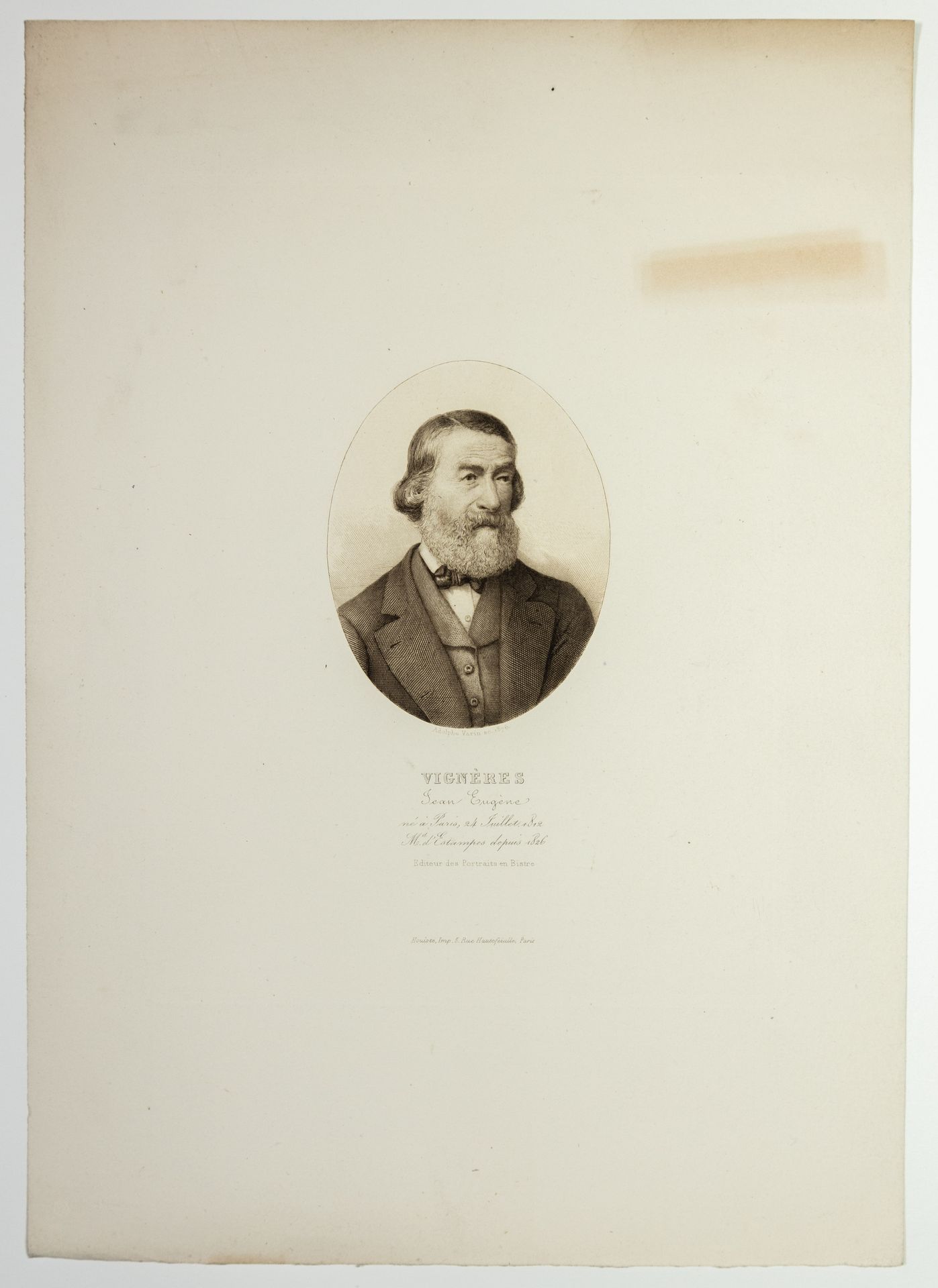 Null Jean Eugène VIGNÈRES, Marchand d'Estampes seit 1826, Herausgeber von Porträ&hellip;