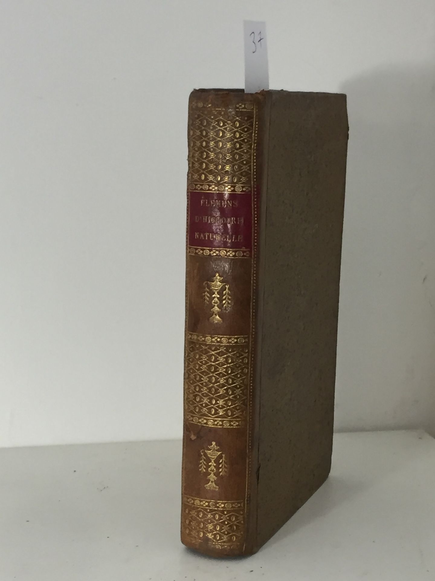 Null [Medicine] Millin (A.L.)：自然史的要素。第二版，增订和更正。来自作者，Levrault，1797。一卷，8开本，当代黄褐色半小&hellip;