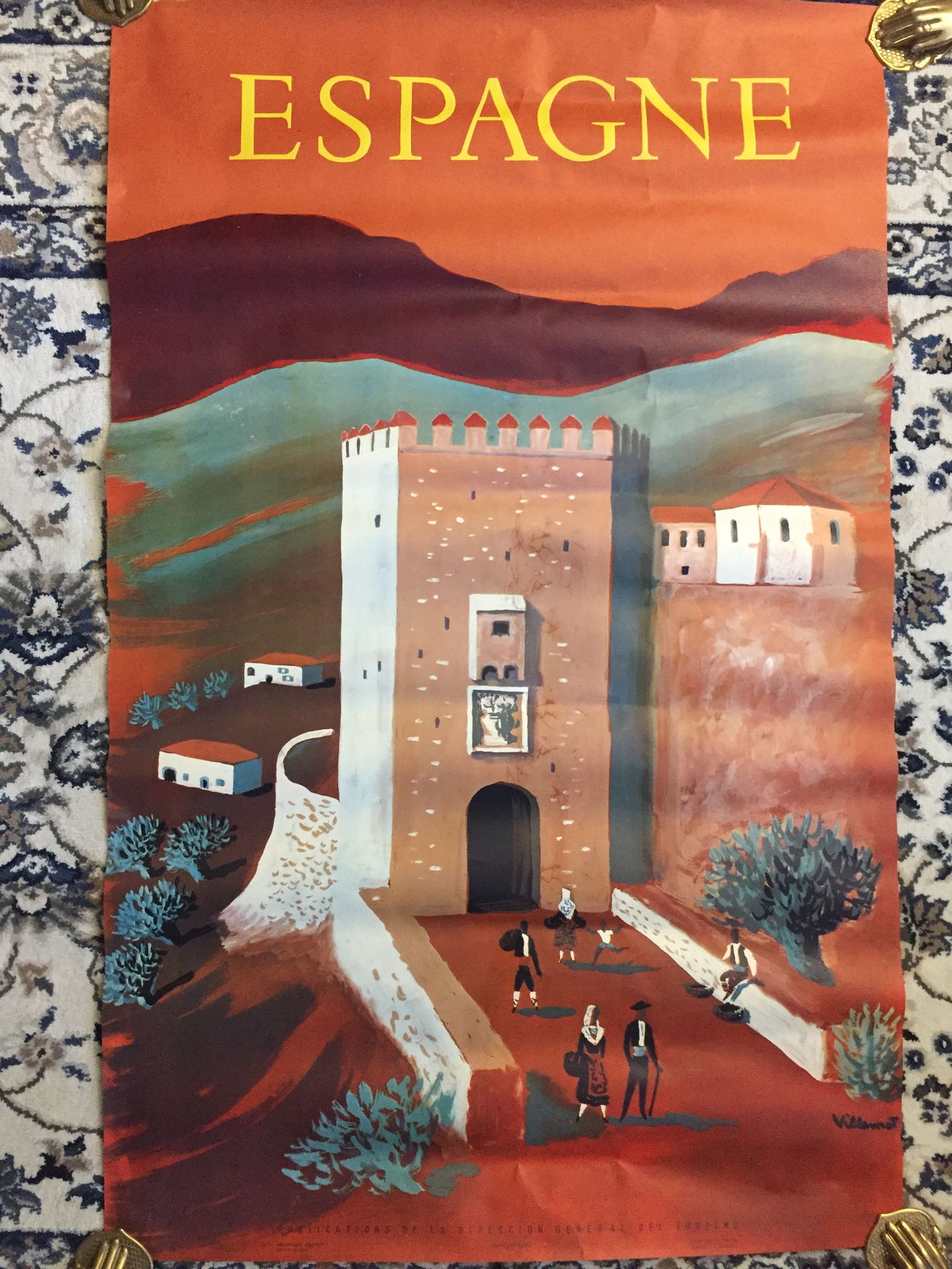 Null SPANIEN - ESPAGNE von VILLEMOT. Unbespanntes Plakat, Format 100 x 62 cm; gu&hellip;