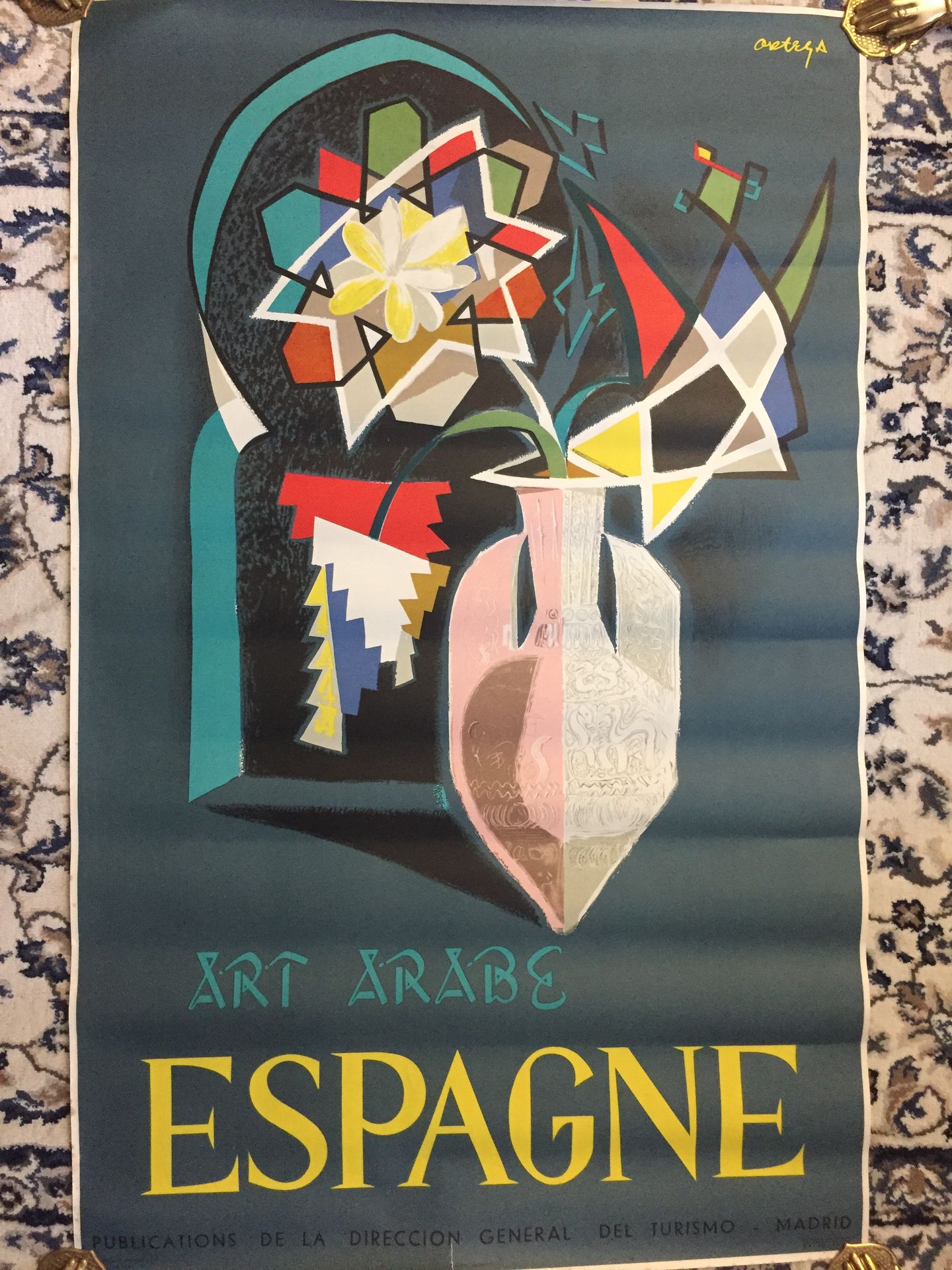 Null ESPAGNE - ART ARABE par ORTEGA. Affiche non entoilée, format 100 x 62 cm; b&hellip;