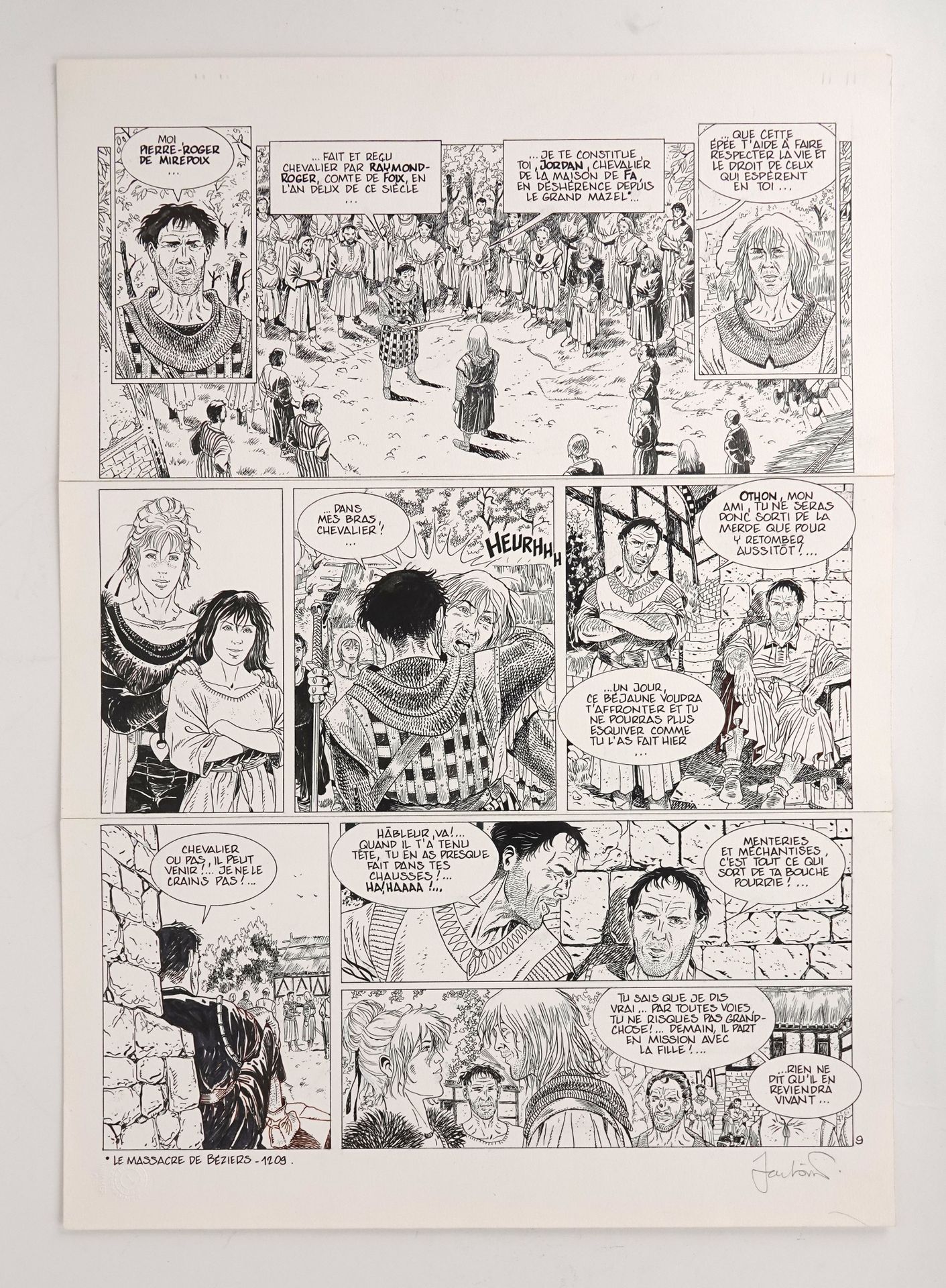 Null 雅比内特
灰烬的记忆
2001年Glénat出版的画册《Calimala》中的图版9
印度墨水，板块右下角有签名
51 x 36厘米