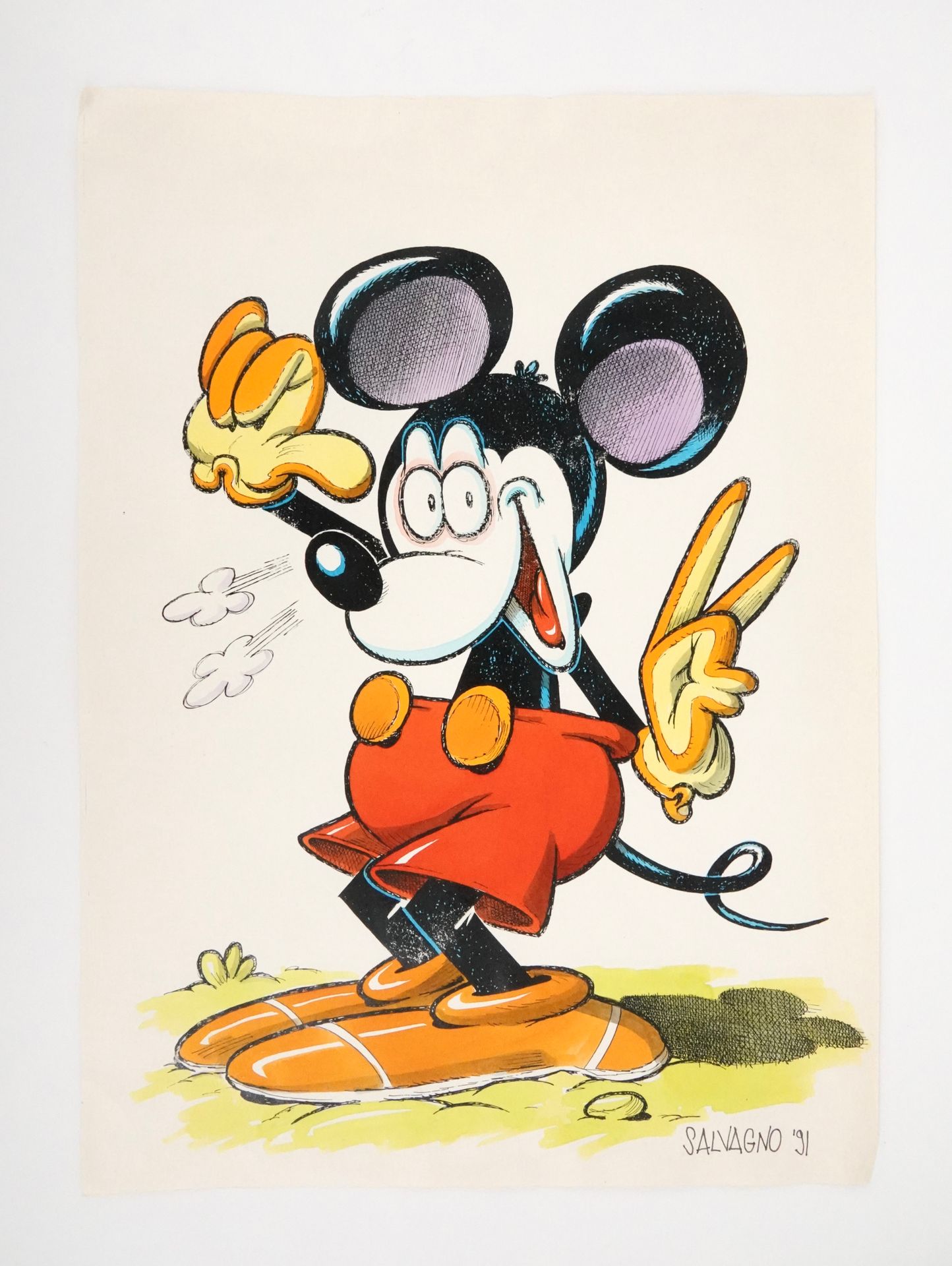 Null SALVAGNO Luca
Mickey Mouse
Illustration
Aquarelle et encre de chine, signée&hellip;