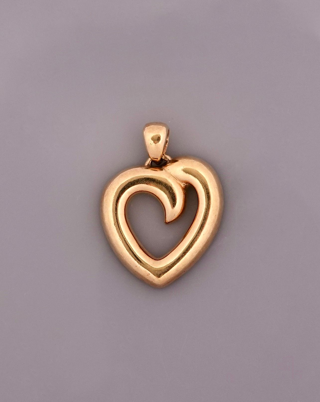 Null Colgante corazón estilizado, plata 925 MM, dorado (5 micras) lados 2,6 cm, &hellip;
