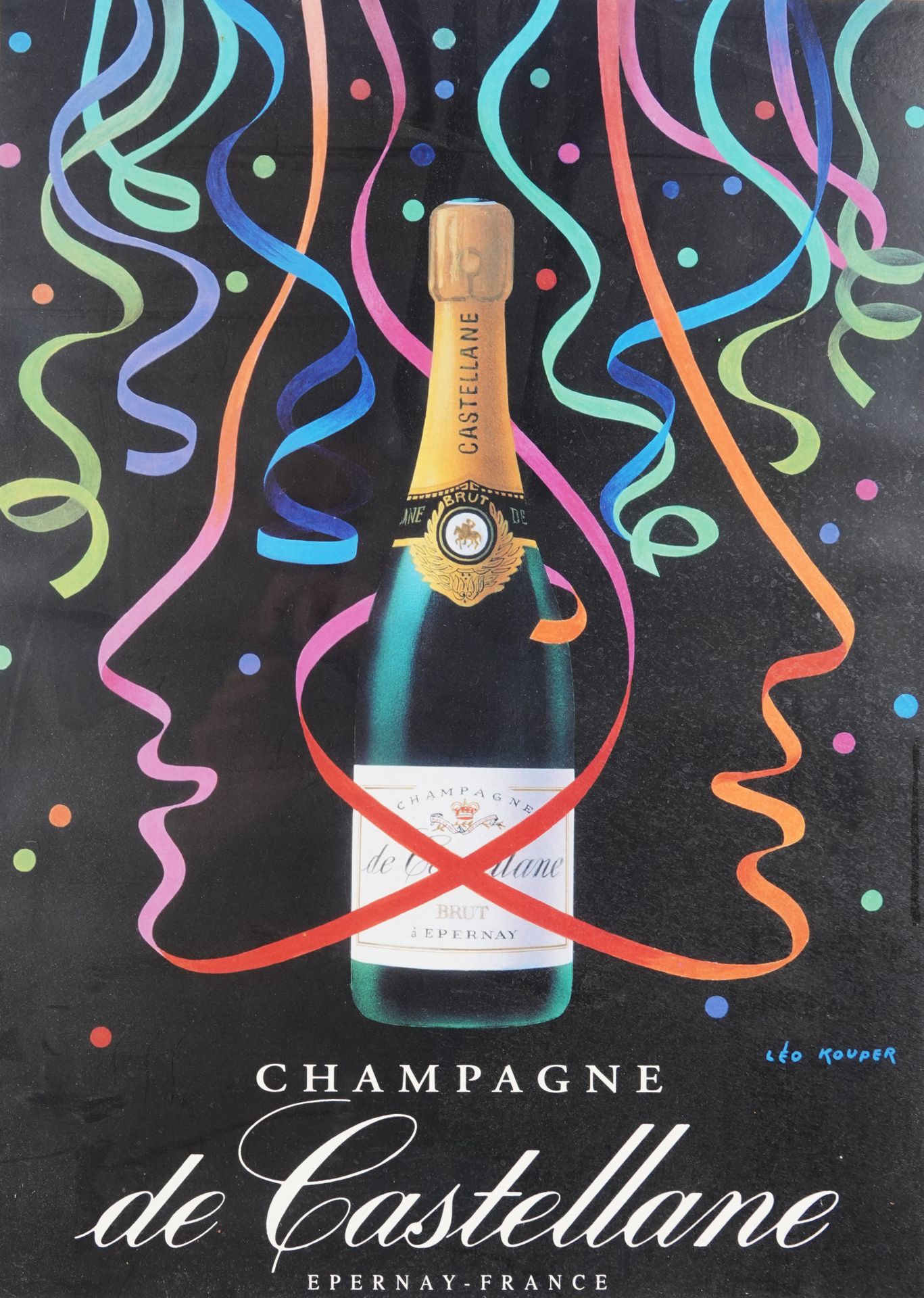 Пару постеров старой рекламы алкоголя. Шампанское De Castellane.