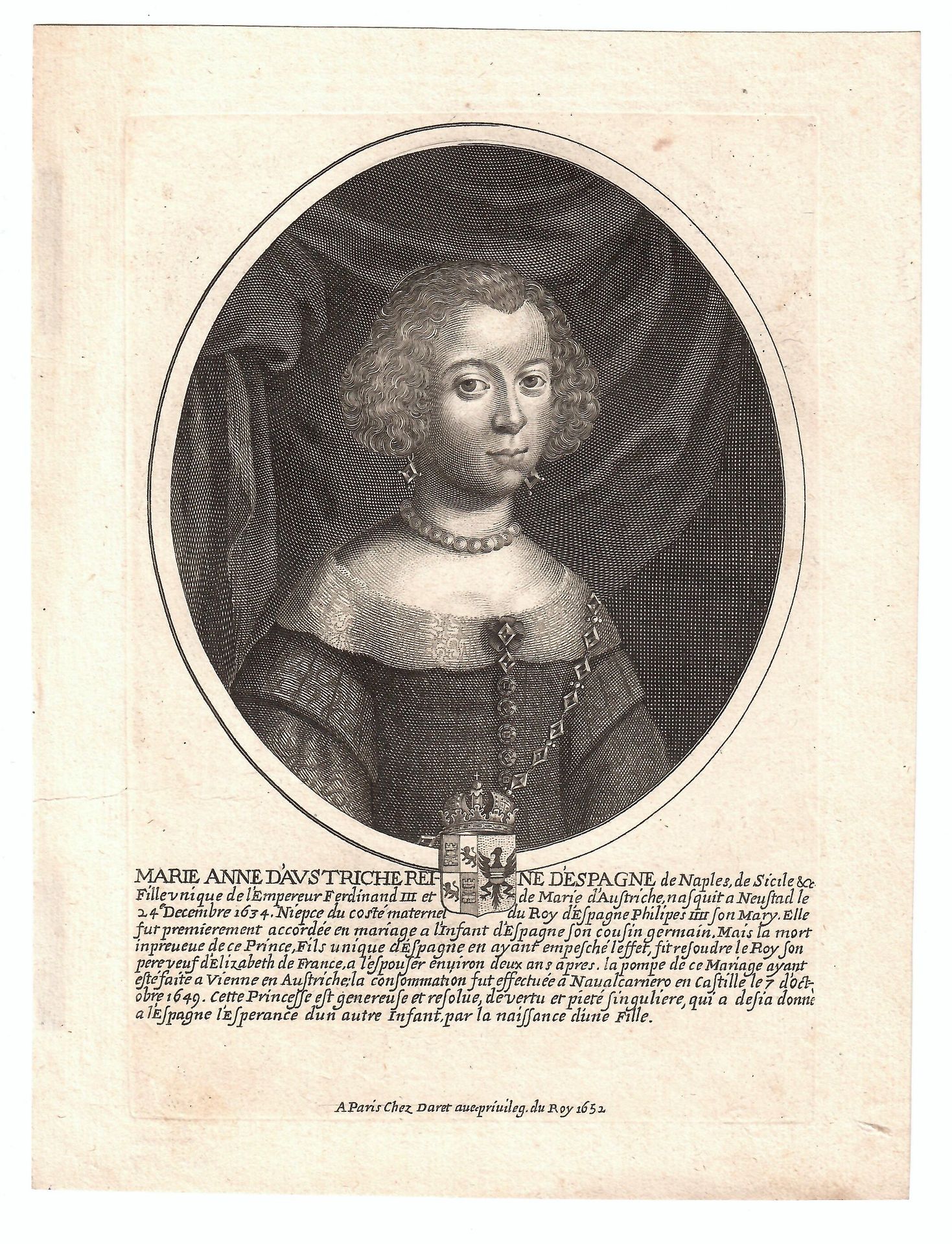 Null "María Ana de Austria, reina de España, Nápoles y Sicilia, hija única del e&hellip;