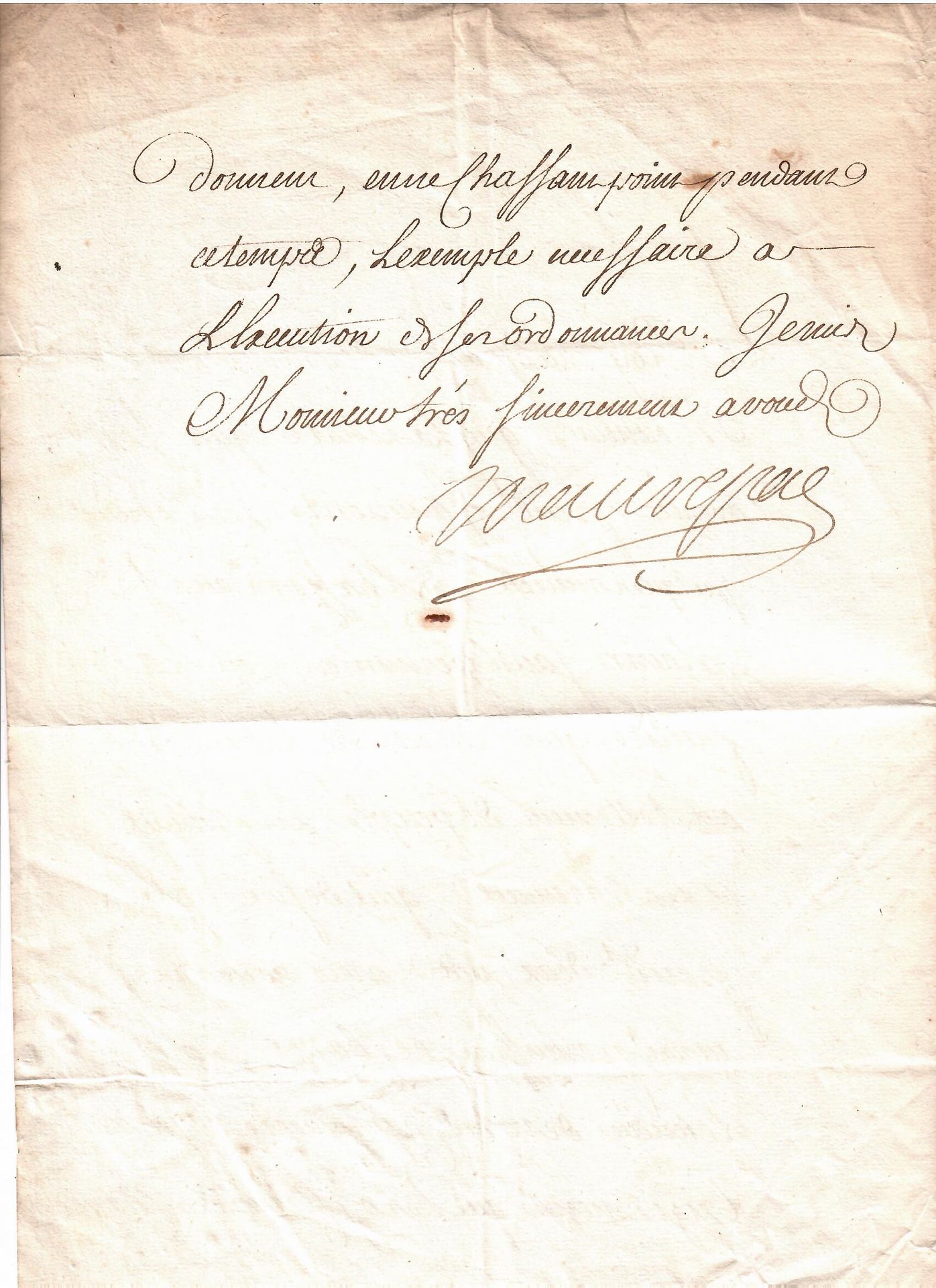 Null YVELINES. CHASSE DU ROI - PHÉLYPEAUX, Comte de MAUREPAS (Jean-Frédéric) 170&hellip;