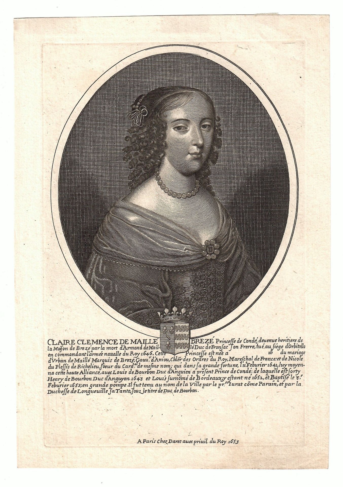 Null « Claire Clémence de MAILLÉ-BRÉZÉ, Princesse de CONDÉ, devenue héritière de&hellip;