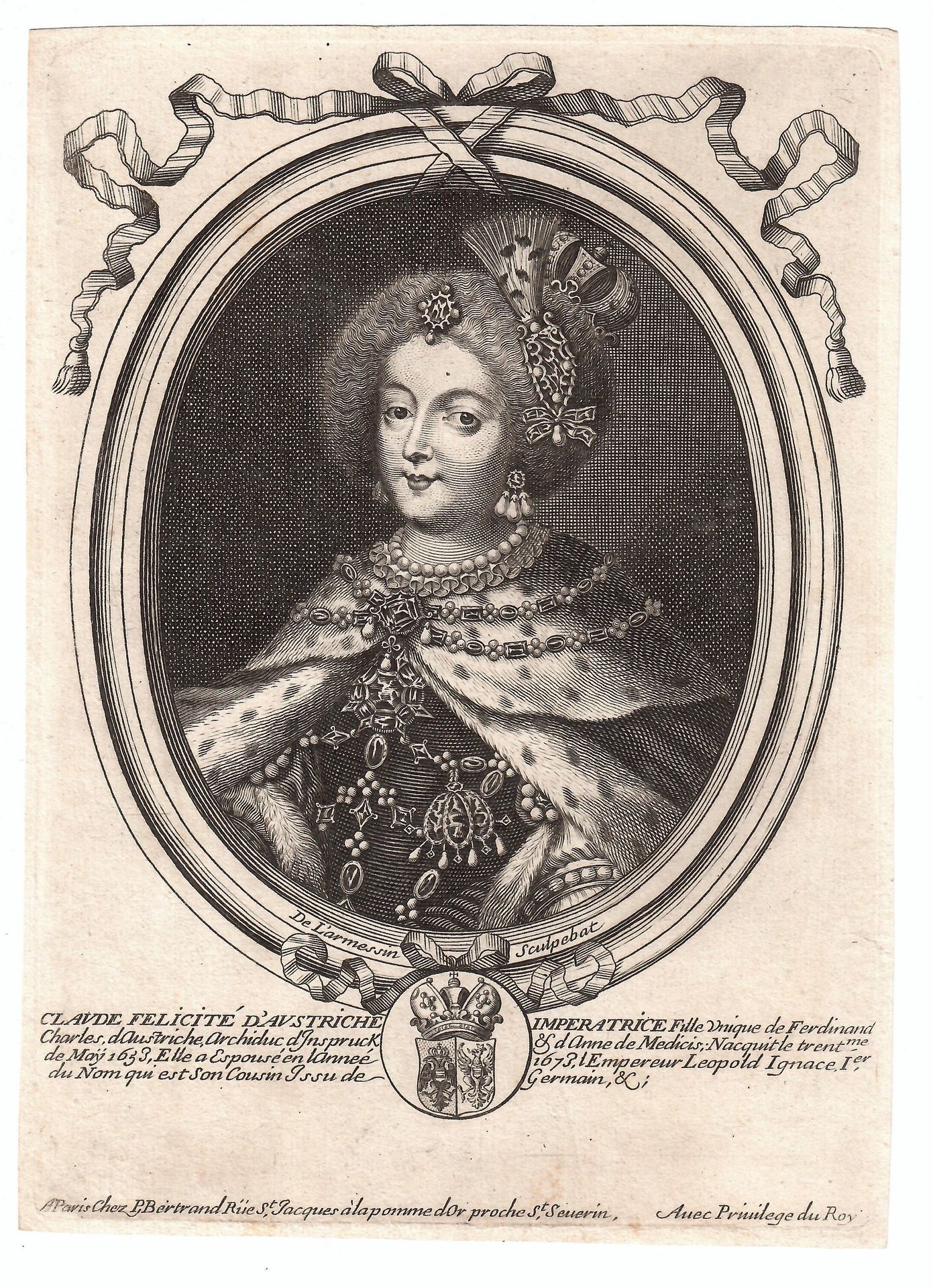 Null 克劳德-菲利克特-达特里切，皇后，奥地利大公费迪南-查尔斯和安妮-德-梅迪西的独生女......她在1673年嫁给了她的大表哥莱奥波德-伊格纳斯一世皇&hellip;