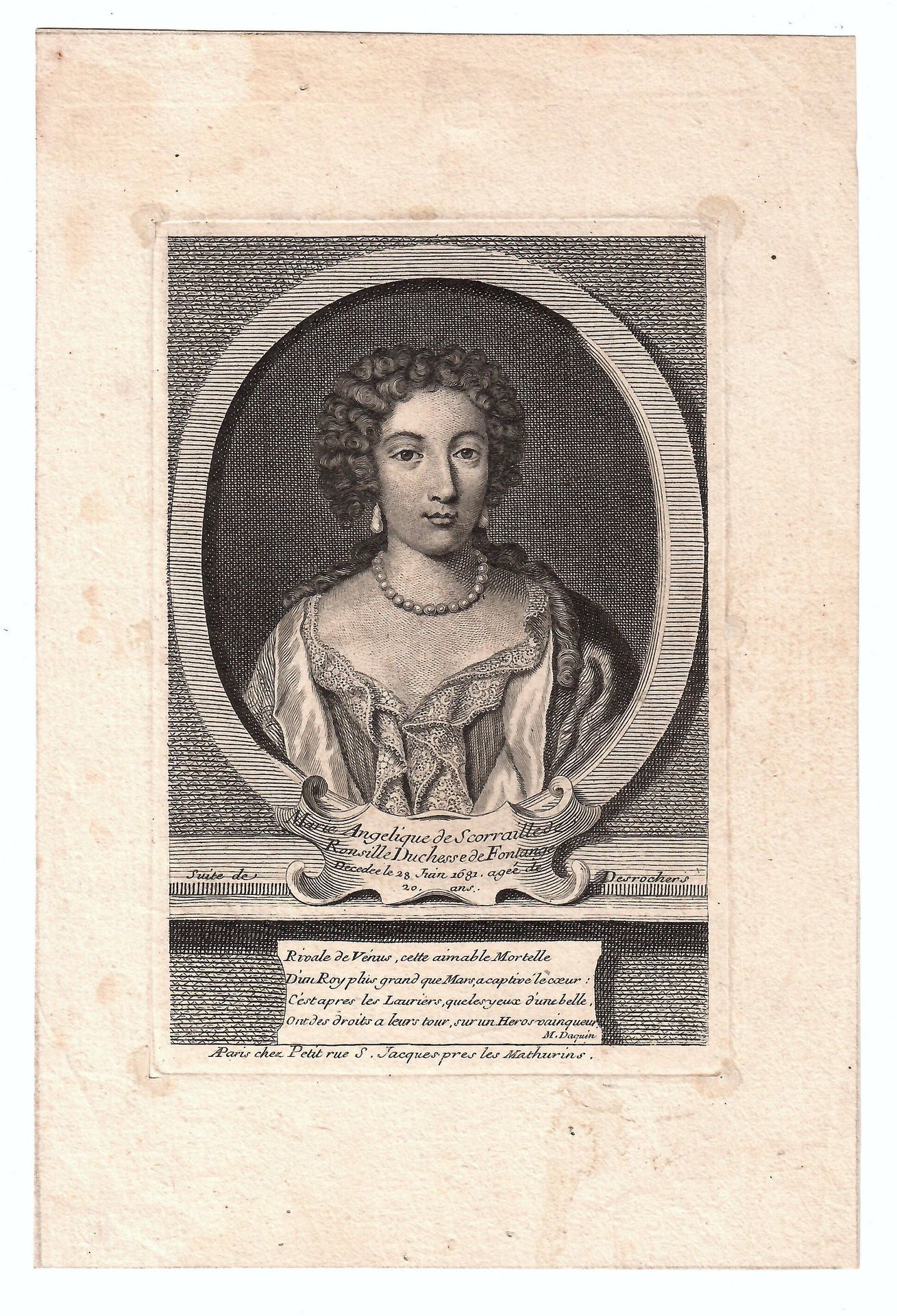 Null « Marie Angélique DE SCORAILLE DE ROUSILLE, Duchesse de FONTANGES, décédée &hellip;