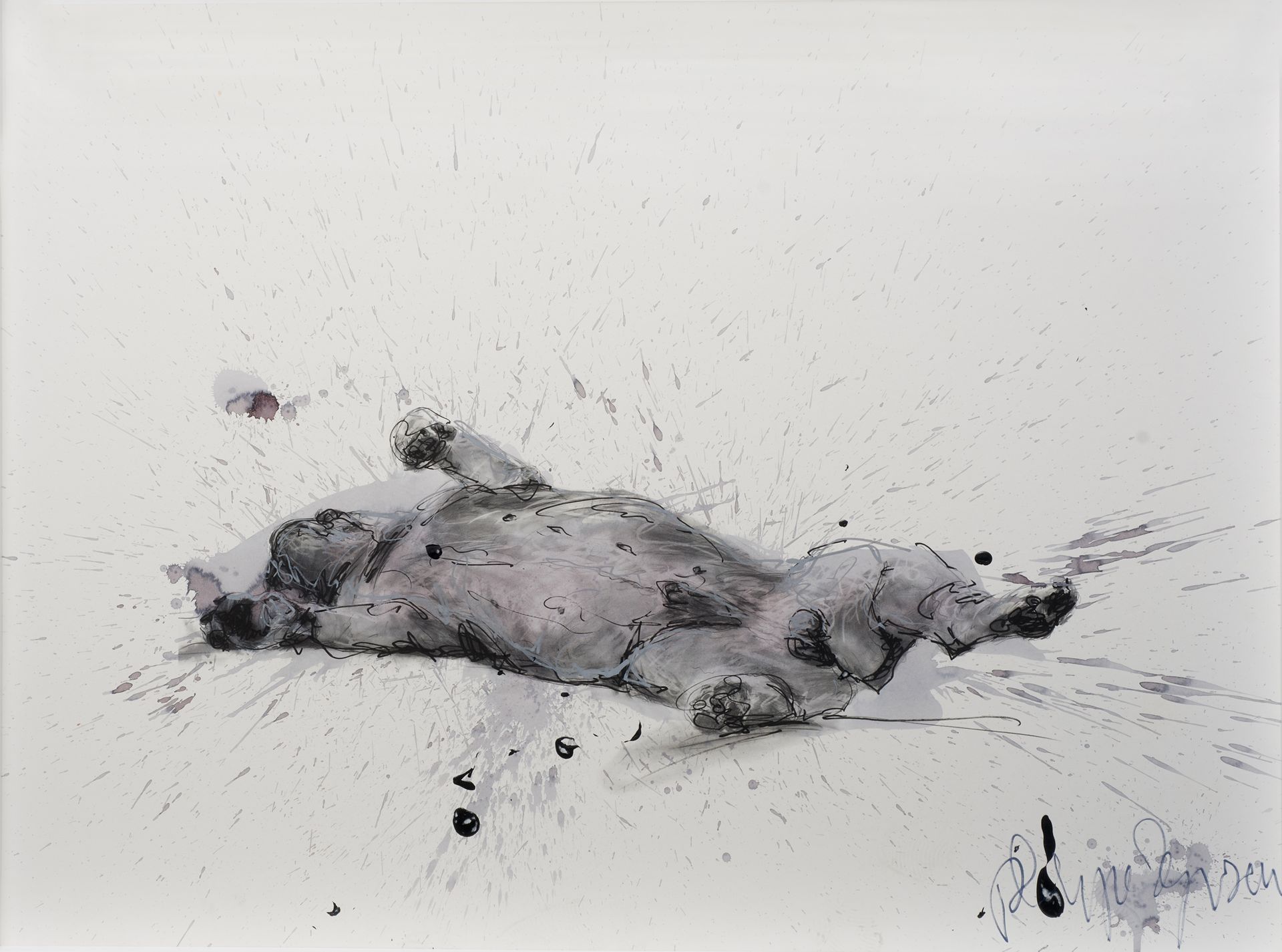 Philippe PASQUA (né en 1965) Ohne Titel (Der Hund),2010
Mischtechnik auf Papier.&hellip;