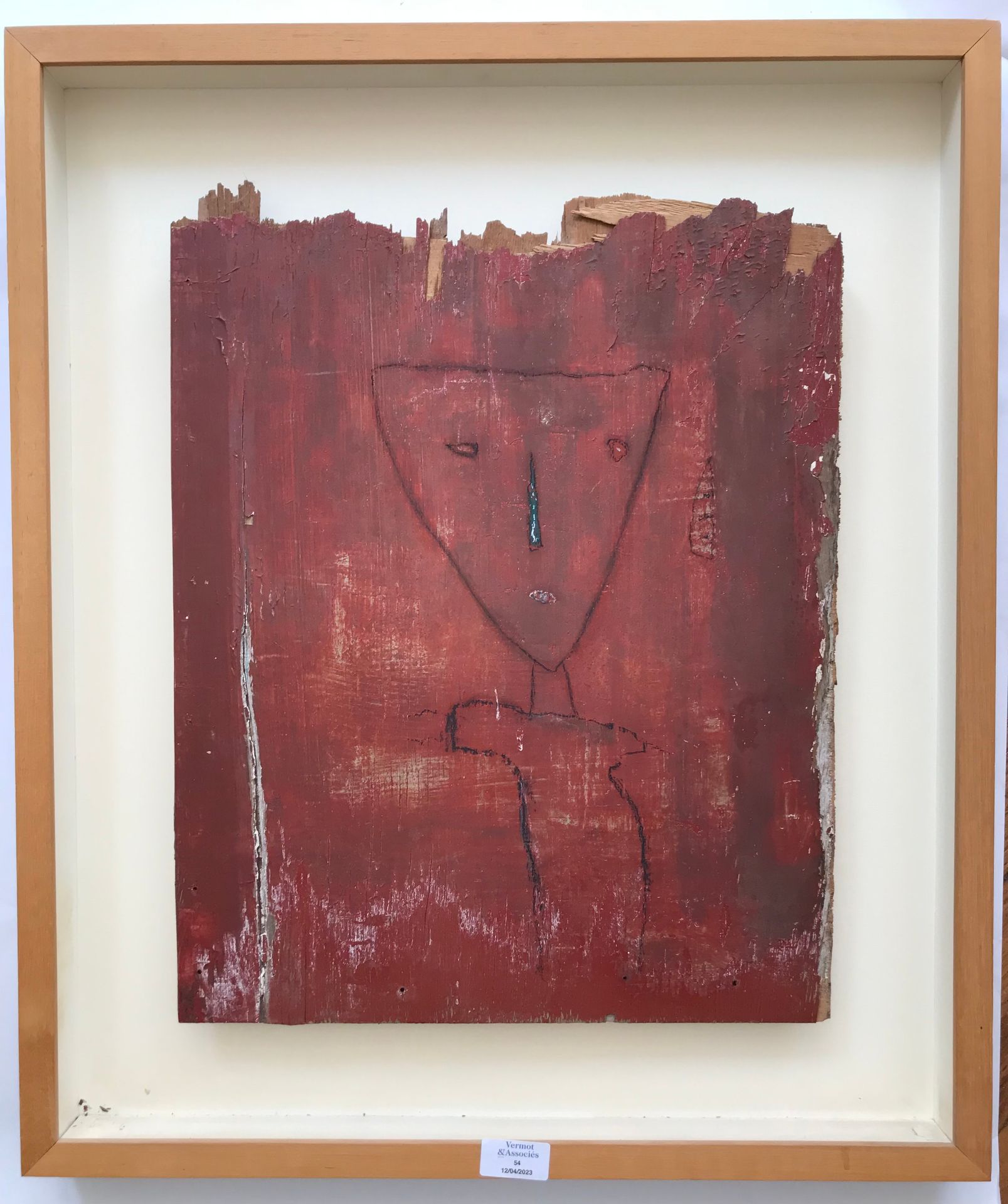 Null 埃利安-拉鲁斯(1944年) 
有绿色鼻子的人物，1989年 
油粉画和丙烯画在面板上 
45 x 37厘米 
用美国盒子装裱 

出处：Bercov&hellip;