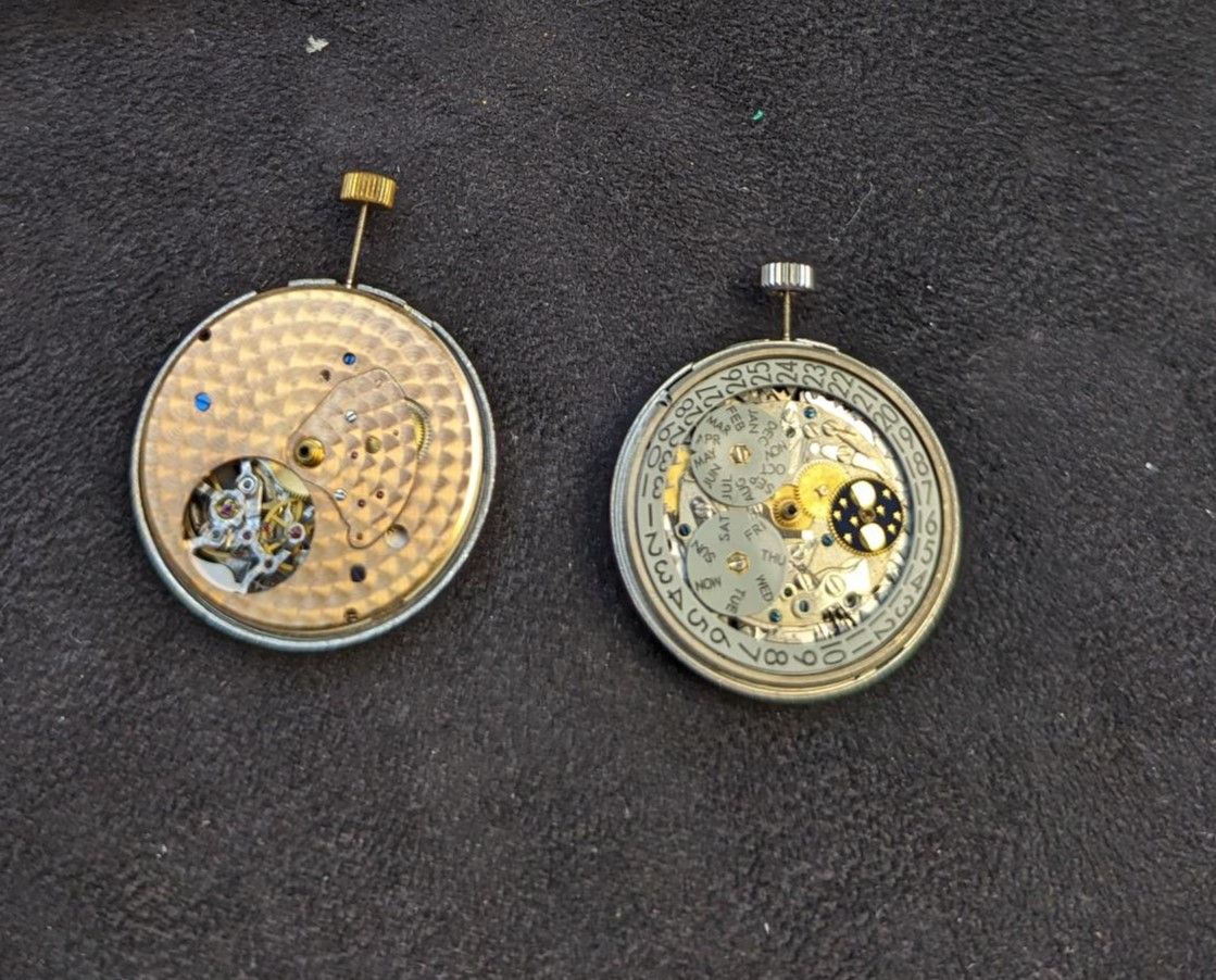 Null 一套2个真力时机芯，一个是4100日期月相，另一个是4021SX计时码表保留动力铂金镀铜。