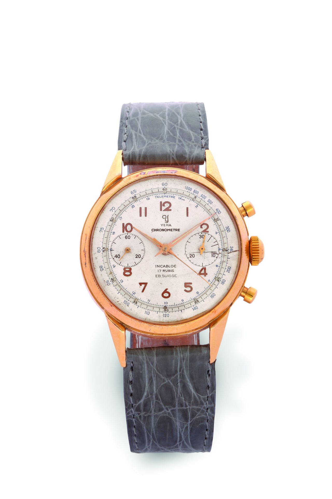 YEMA Chronograph - Chronometer
Technische Chronographenuhr aus 18 Karat Gelbgold&hellip;