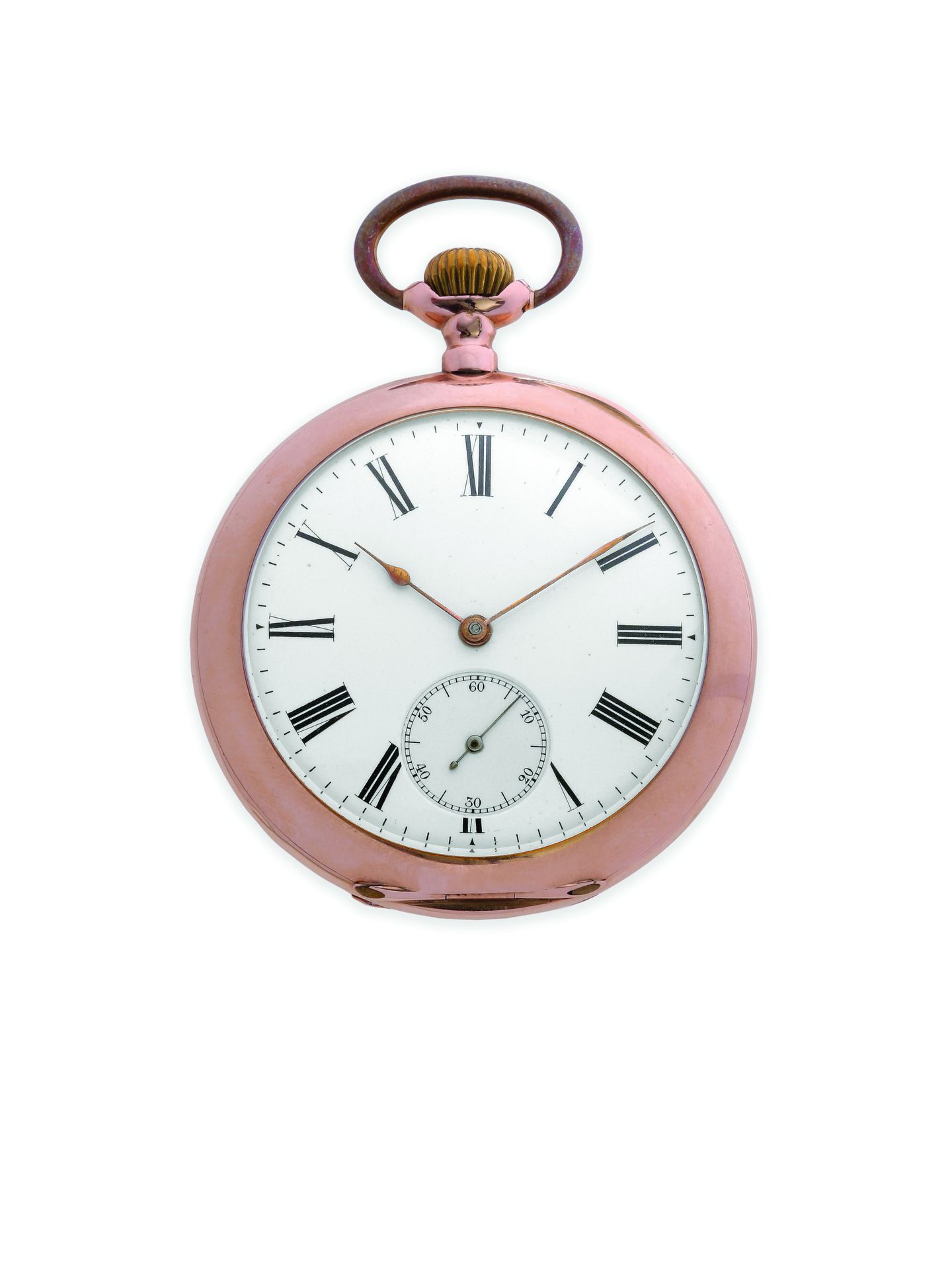 ANONYME 14K 585 thousandths yellow gold pocket watch with mechanical movement - &hellip;