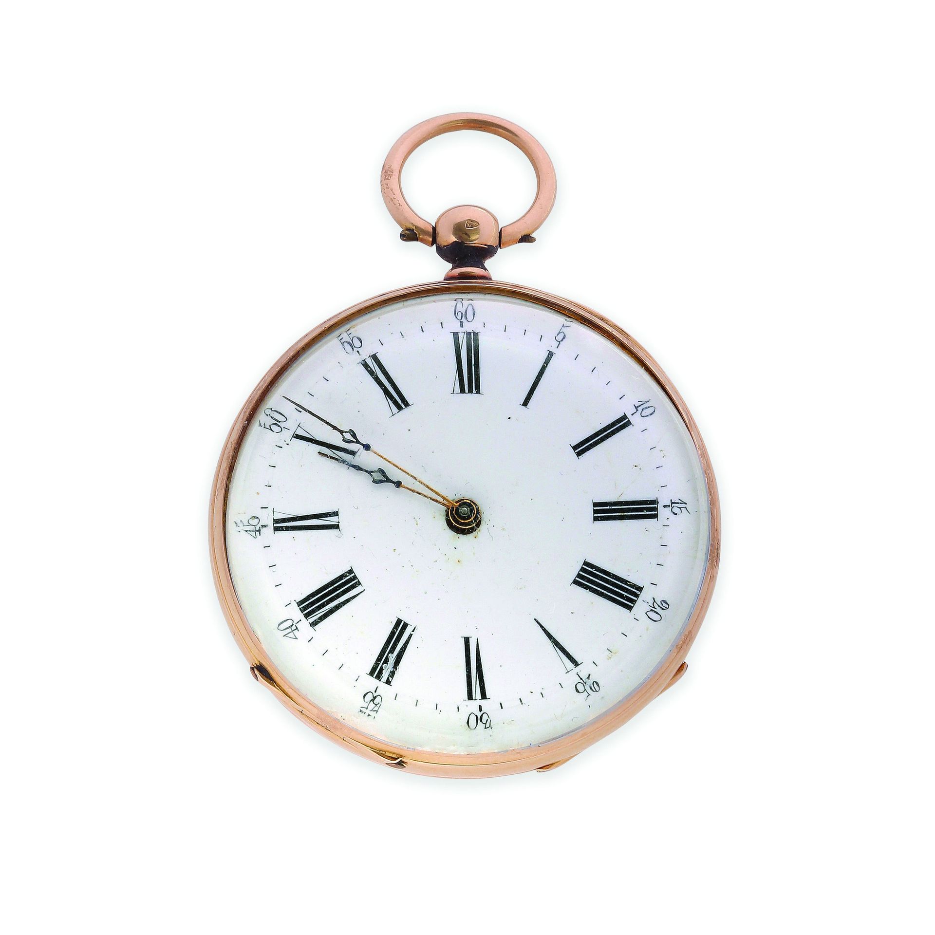 ANONYME Pocket watch in 18K yellow gold 750 thousandths with mechanical movement&hellip;