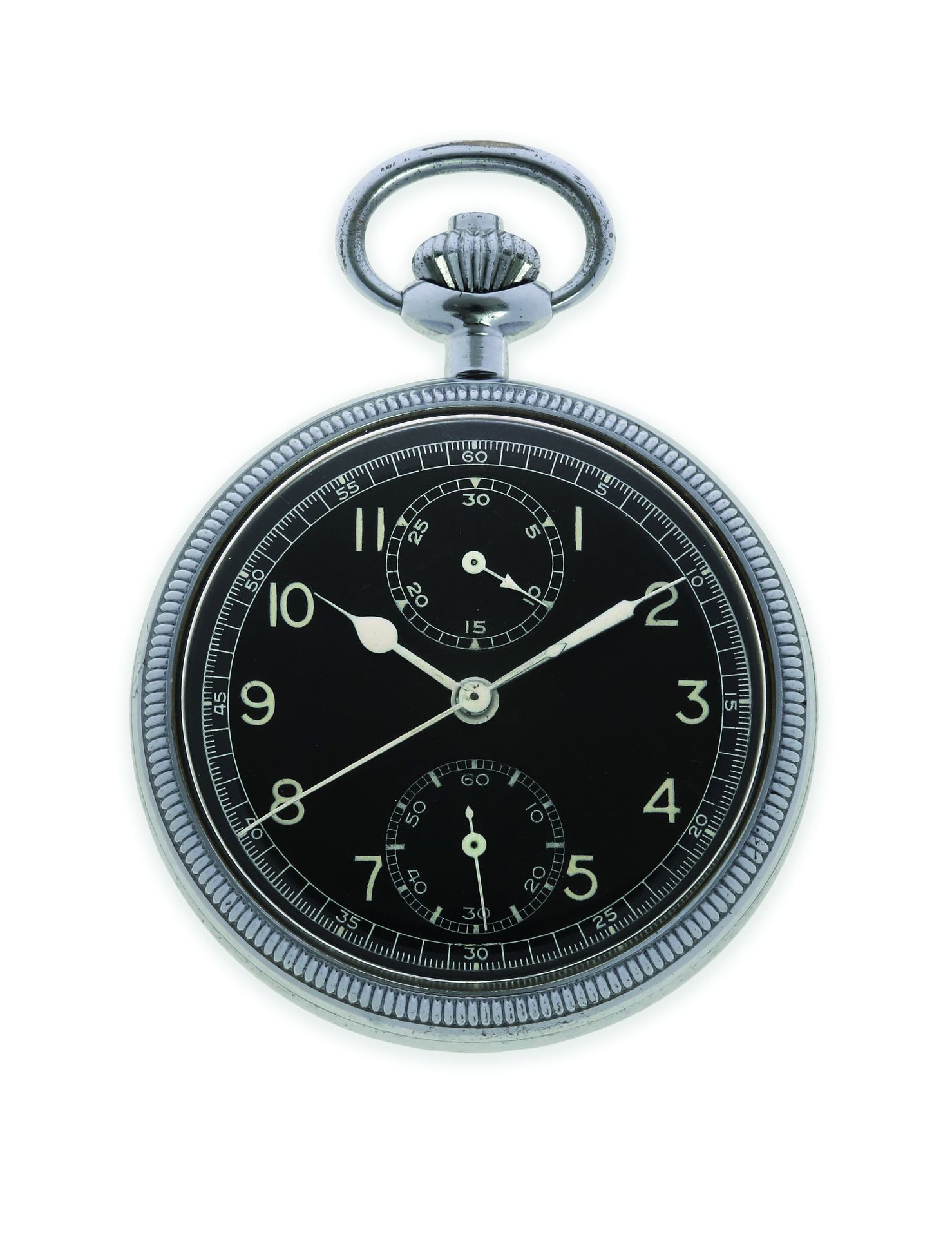 BREITLING Chronographe militaire
Montre chronographe militaire de poche en métal&hellip;