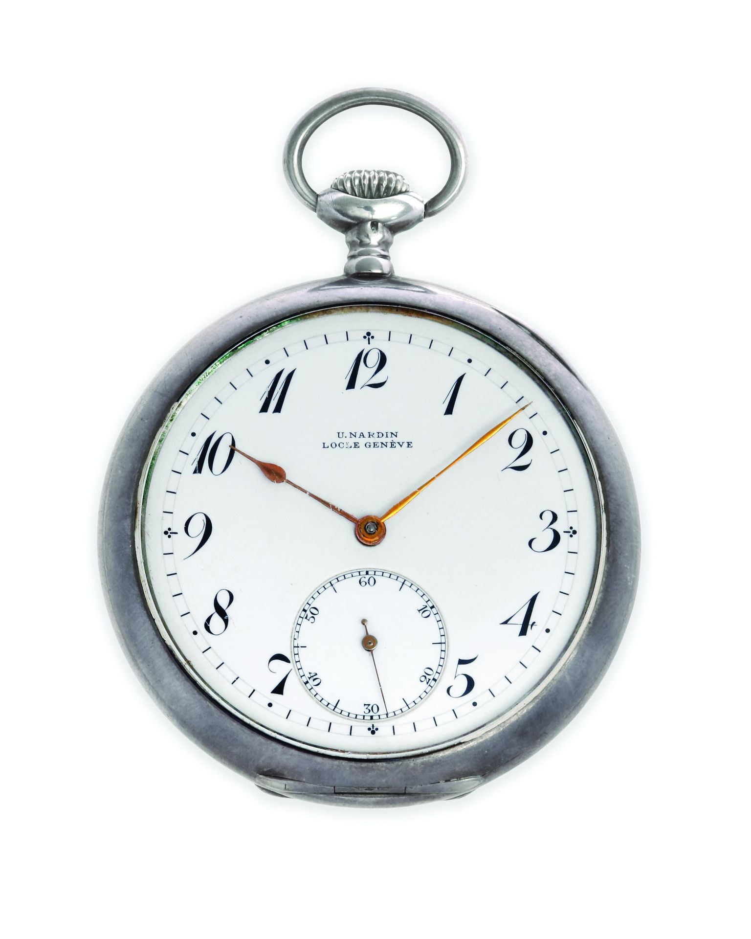 ULYSSE NARDIN - LE LOCLE & GENÈVE 900 thousandths silver pocket watch with mecha&hellip;