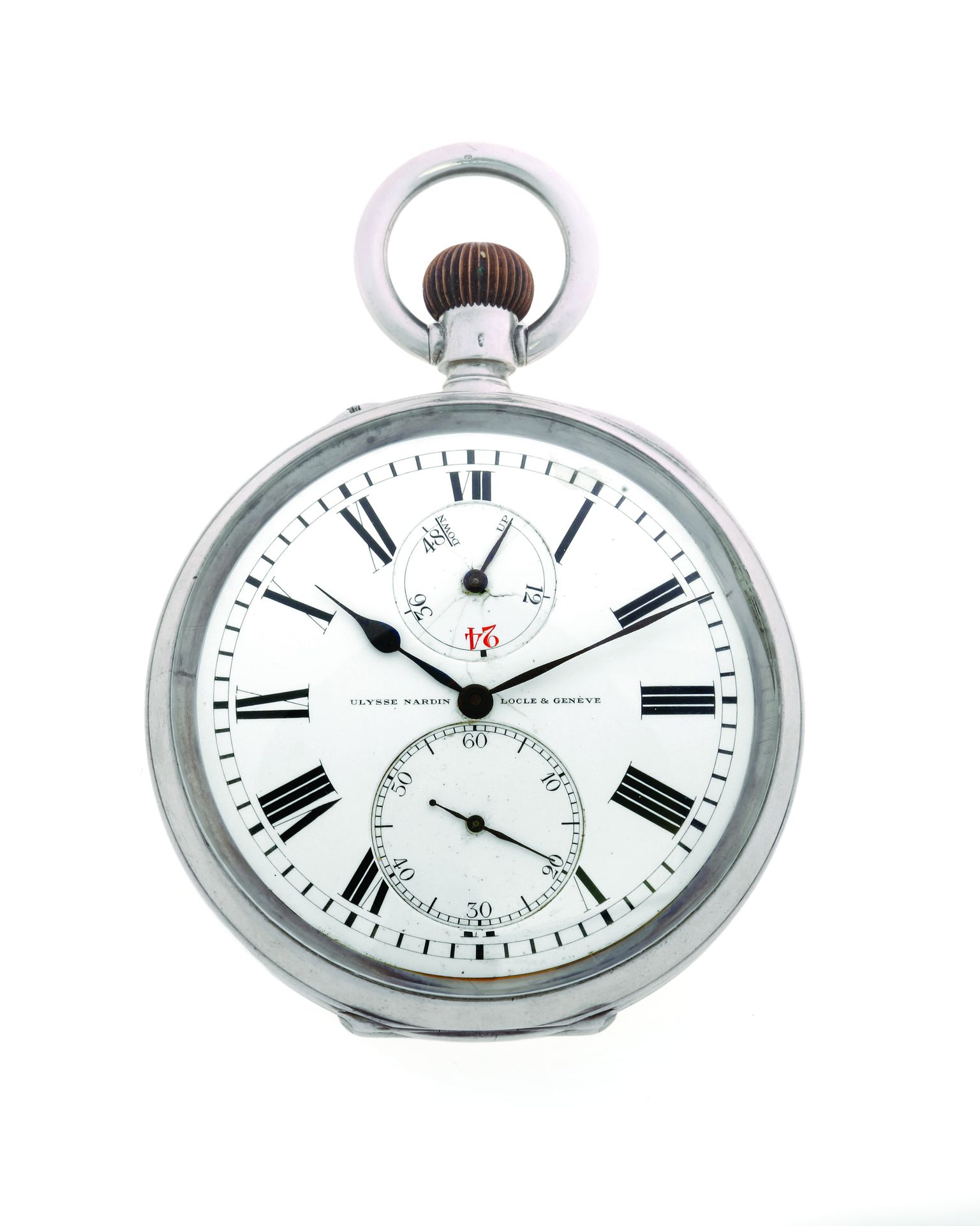 ULYSSE NARDIN US NAVY - N°15591
900 thousandths silver pocket watch with mechani&hellip;