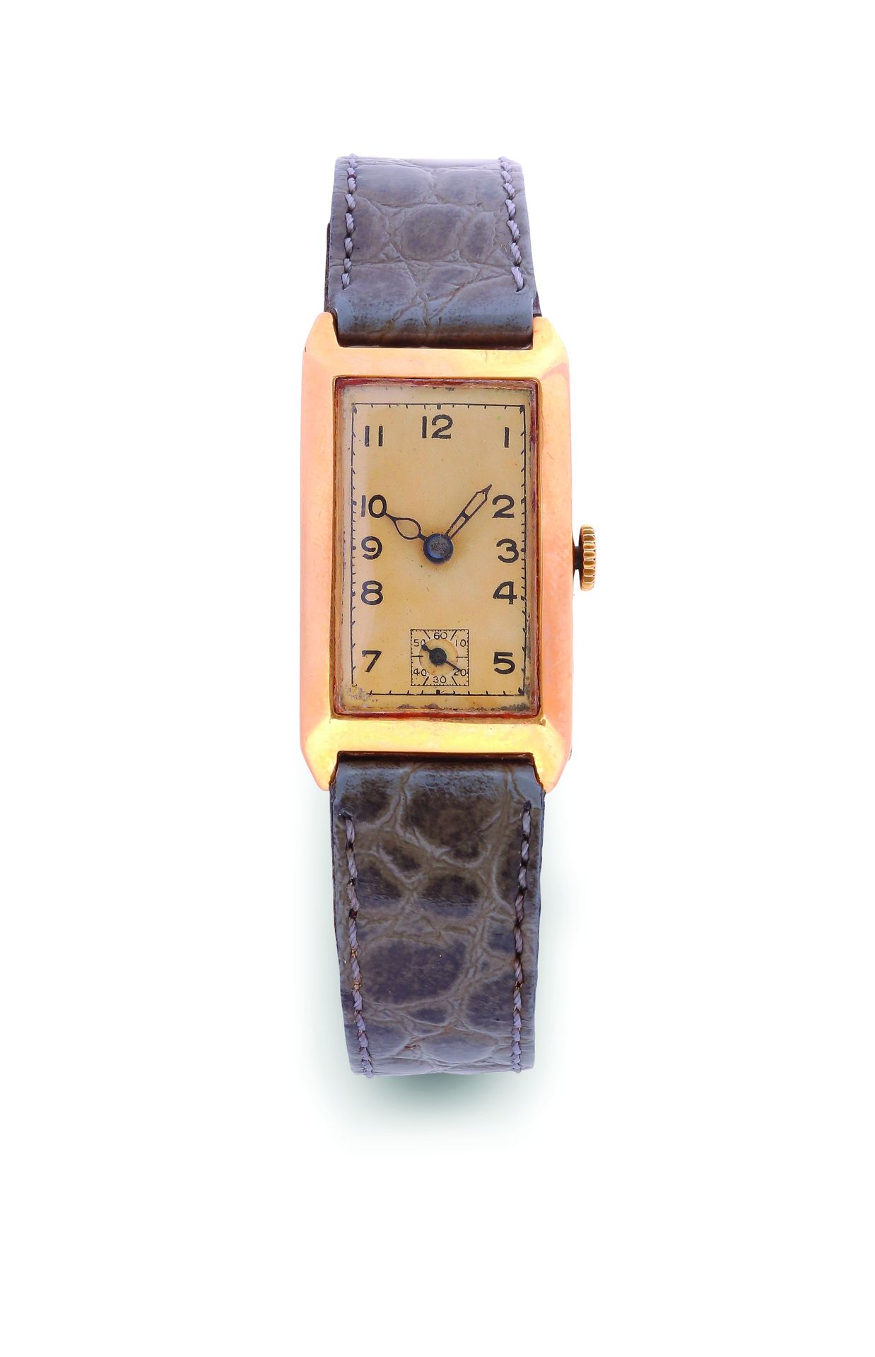 ANONYME 18K yellow gold 750 thousandth mechanical movement dress watch - Rectang&hellip;