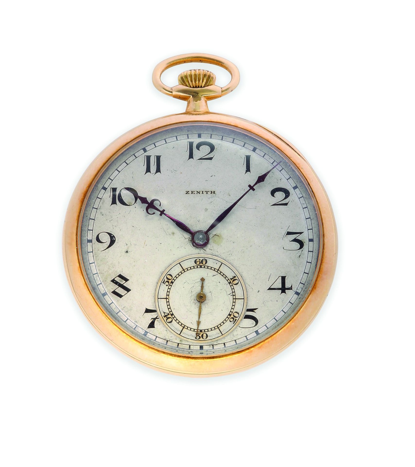 ZÉNITH Pocket watch in 18K yellow gold 750 thousandths with mechanical movement &hellip;