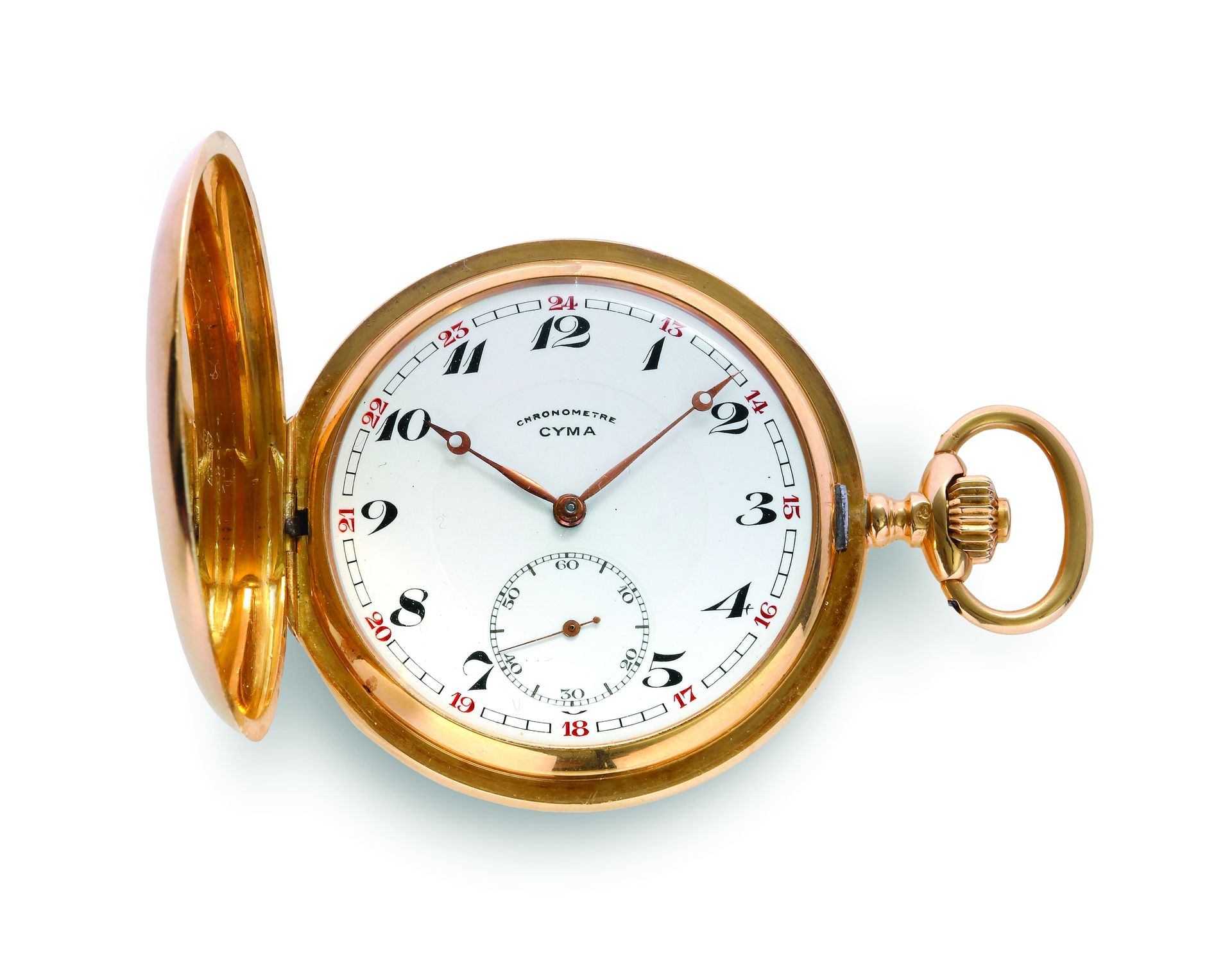 CYMA Savonnette Chronometer
Taschenuhr aus 18 Karat Gelbgold 750 Tausendstel mit&hellip;