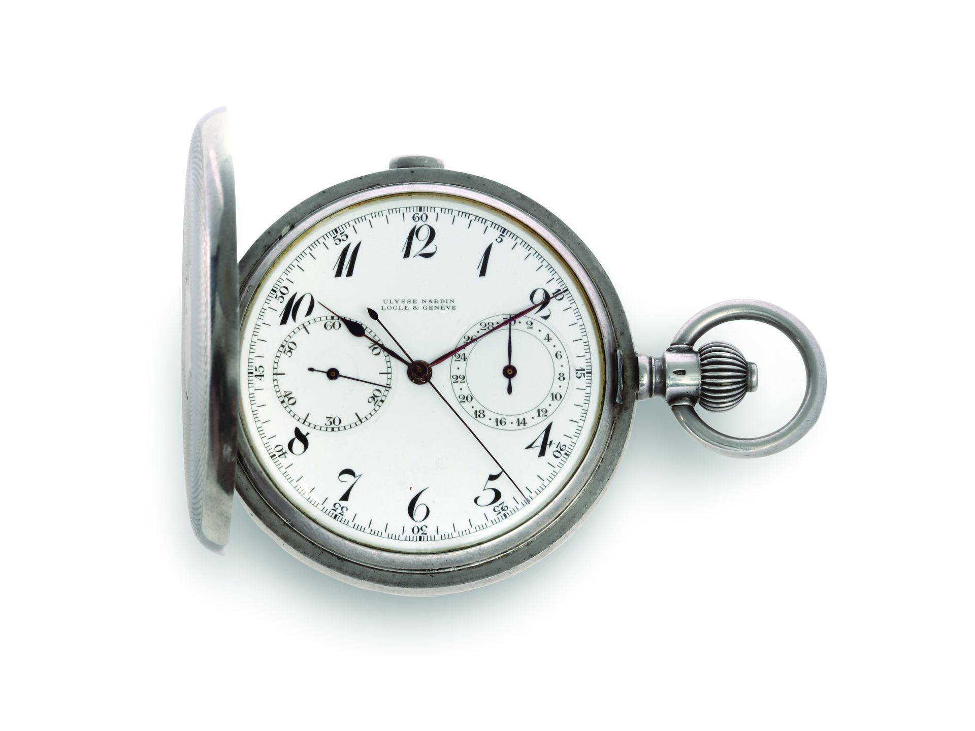ULYSSE NARDIN Chronographe savonnette
Pocket chronograph watch in silver 900 tho&hellip;